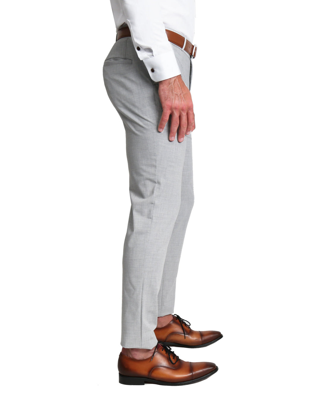 Athletic Fit Stretch Blazer - Lightweight Heathered Light Grey