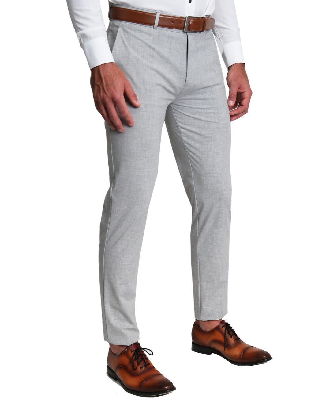 Athletic Fit Stretch Blazer - Lightweight Heathered Light Grey