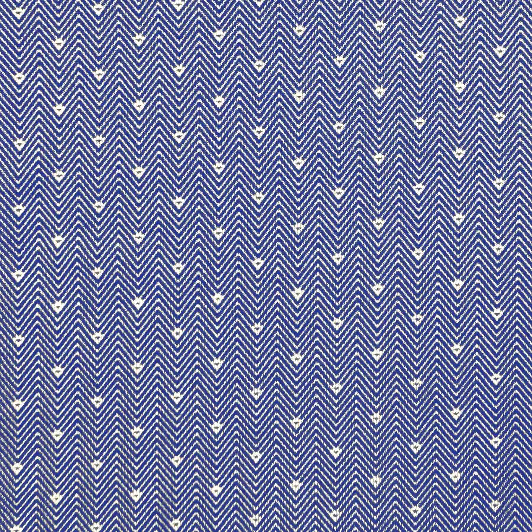 "The Aspen" Navy Mini Chevron with White Dots