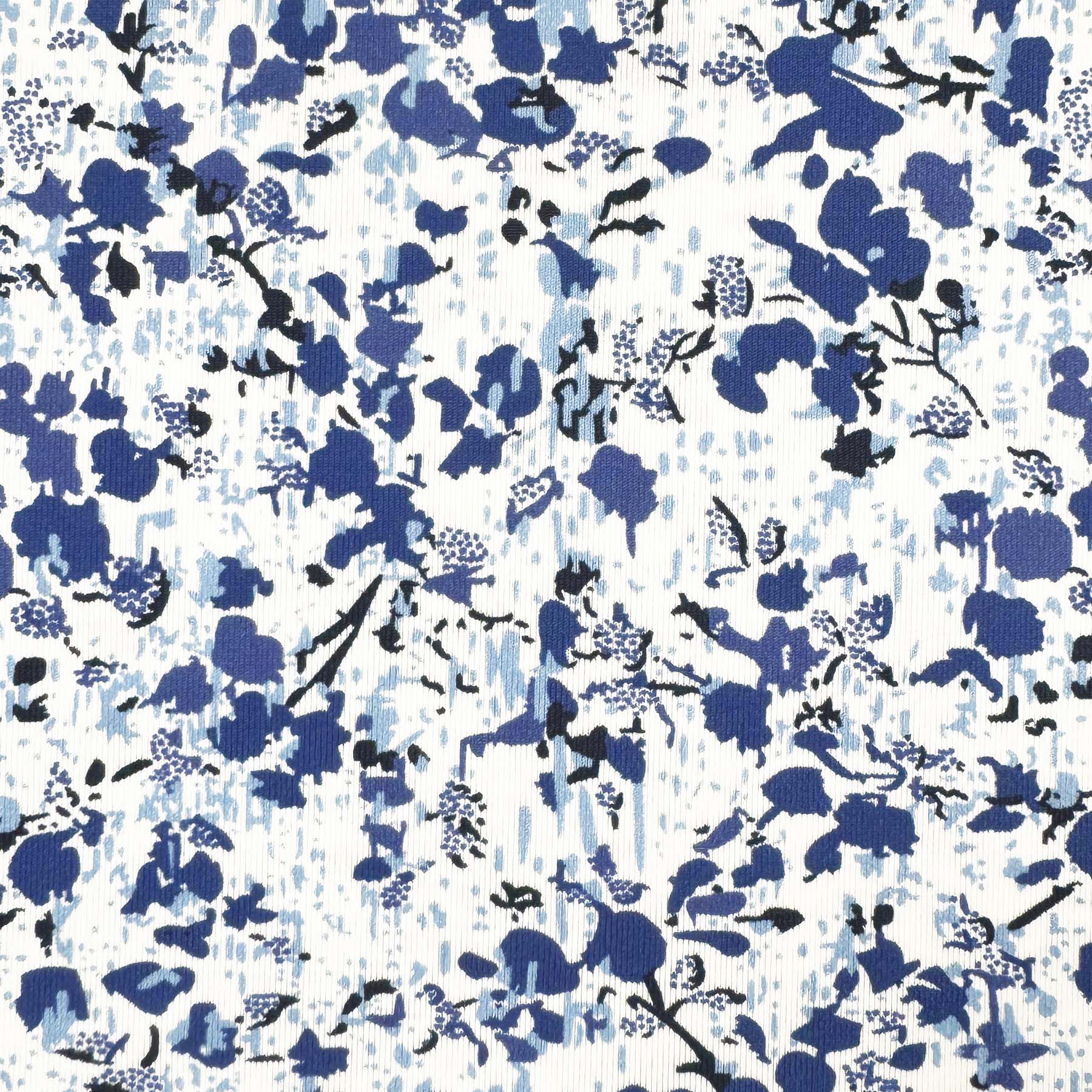 "The Arctic" White, Navy & Blue Floral