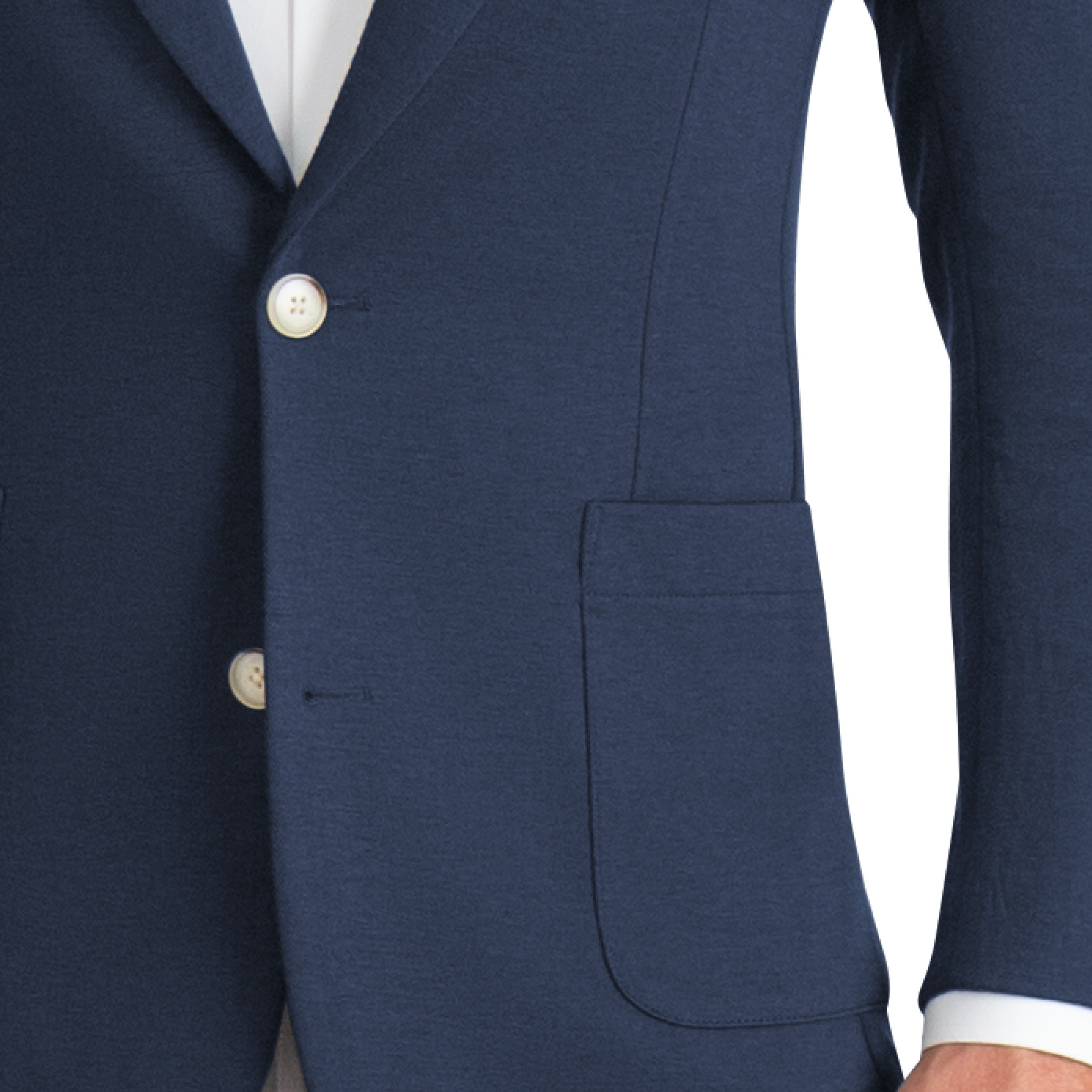 Athletic Fit Knit Blazer - Navy