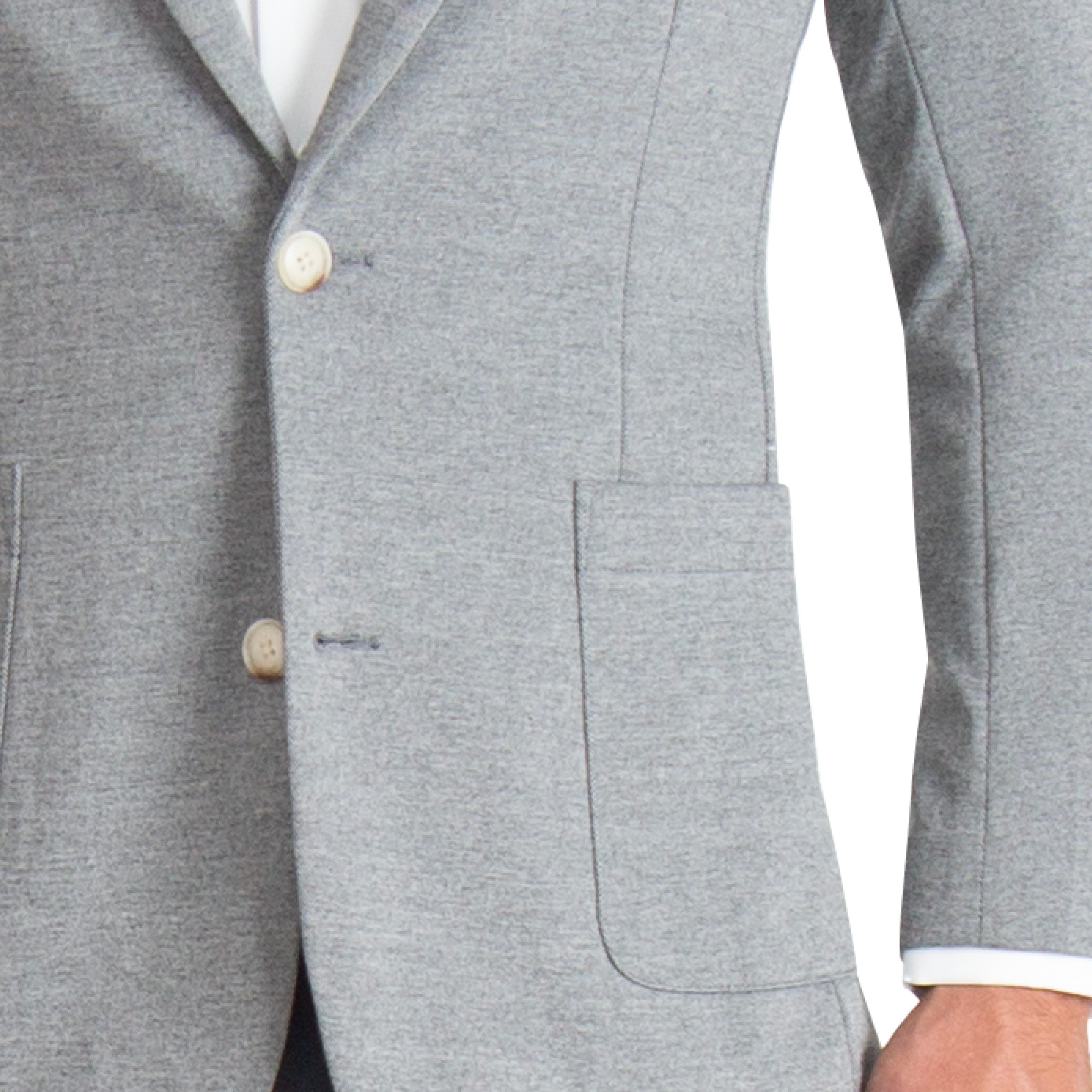 Athletic Fit Knit Blazer - Light Grey