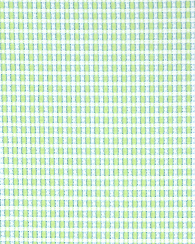 "The Labonte" Sport Shirt - Green & Turquoise Mini Check