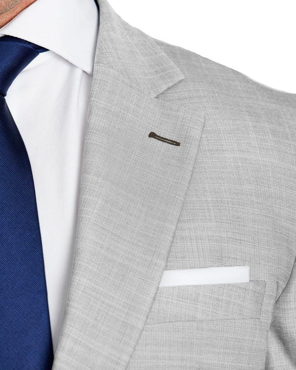 Athletic Fit Stretch Blazer - Lightweight Heathered Light Grey