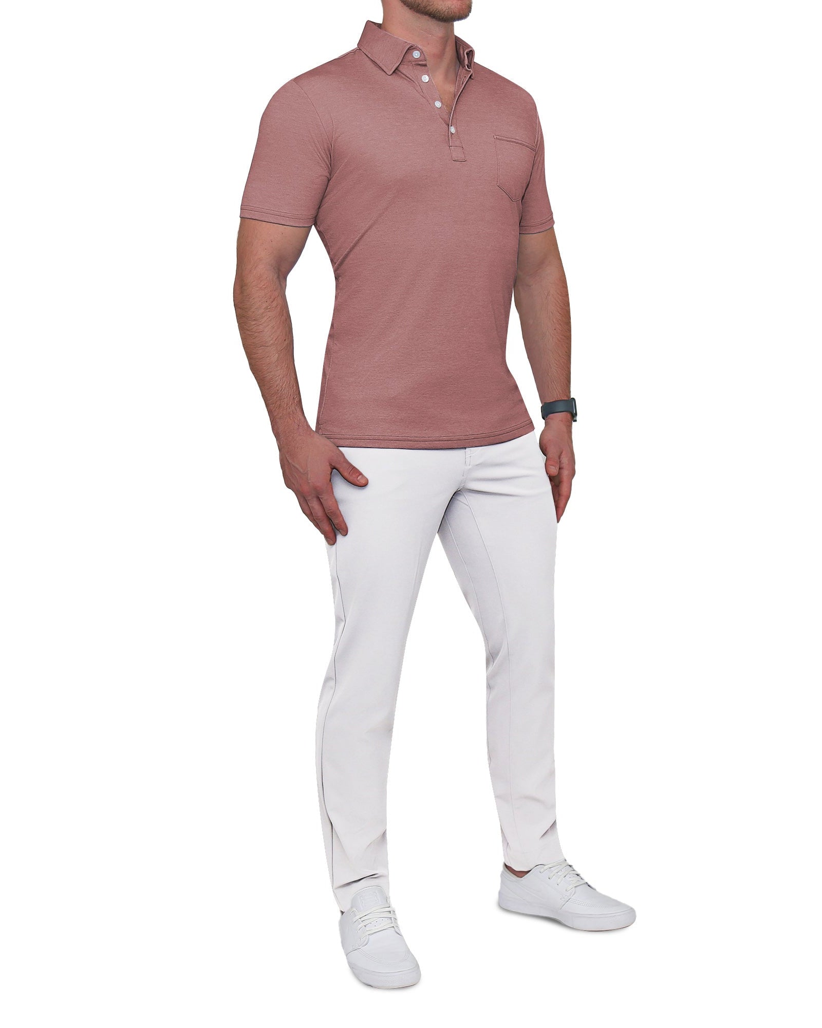 "The Avery" Maroon Pique Polo