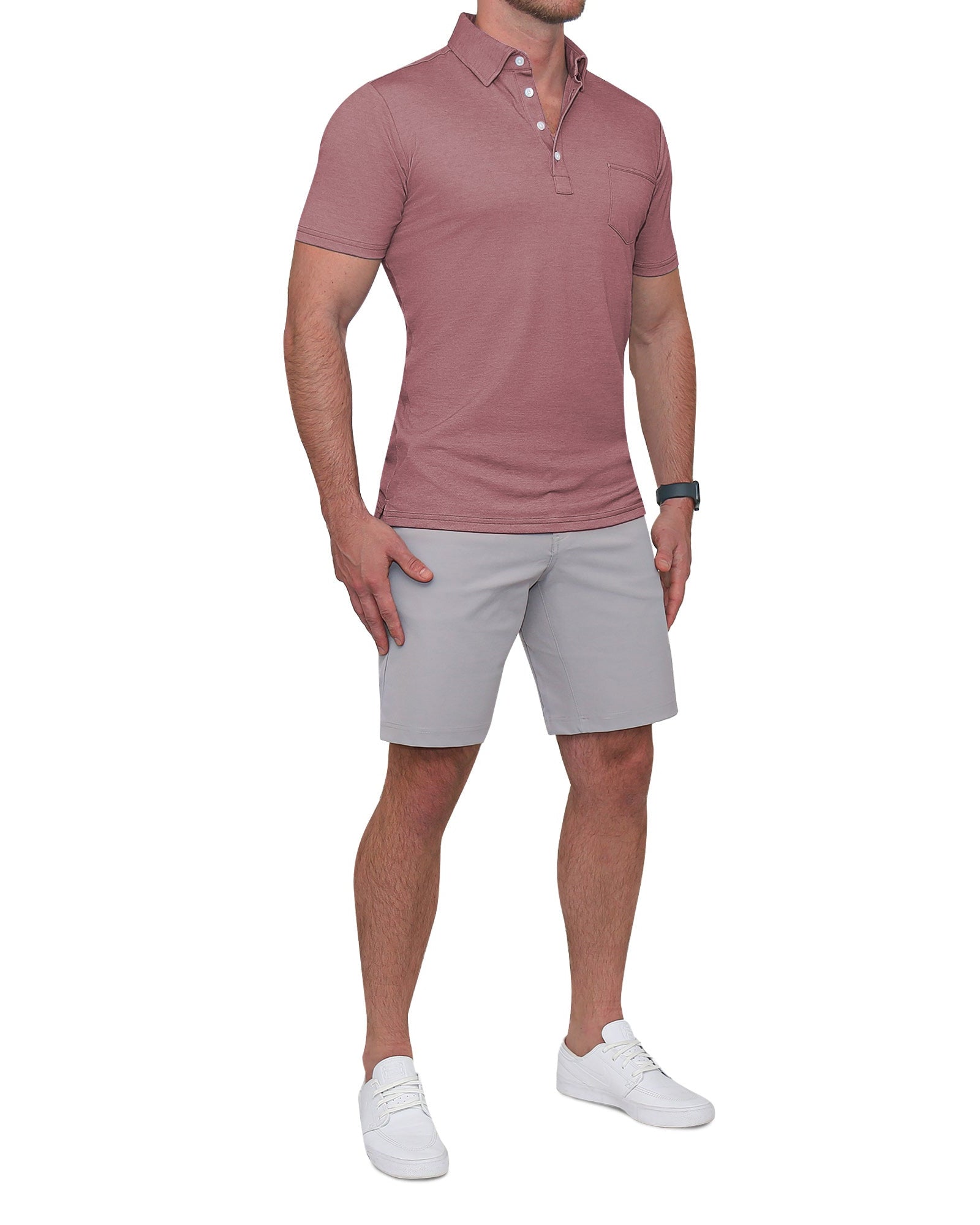 "The Avery" Maroon Pique Polo