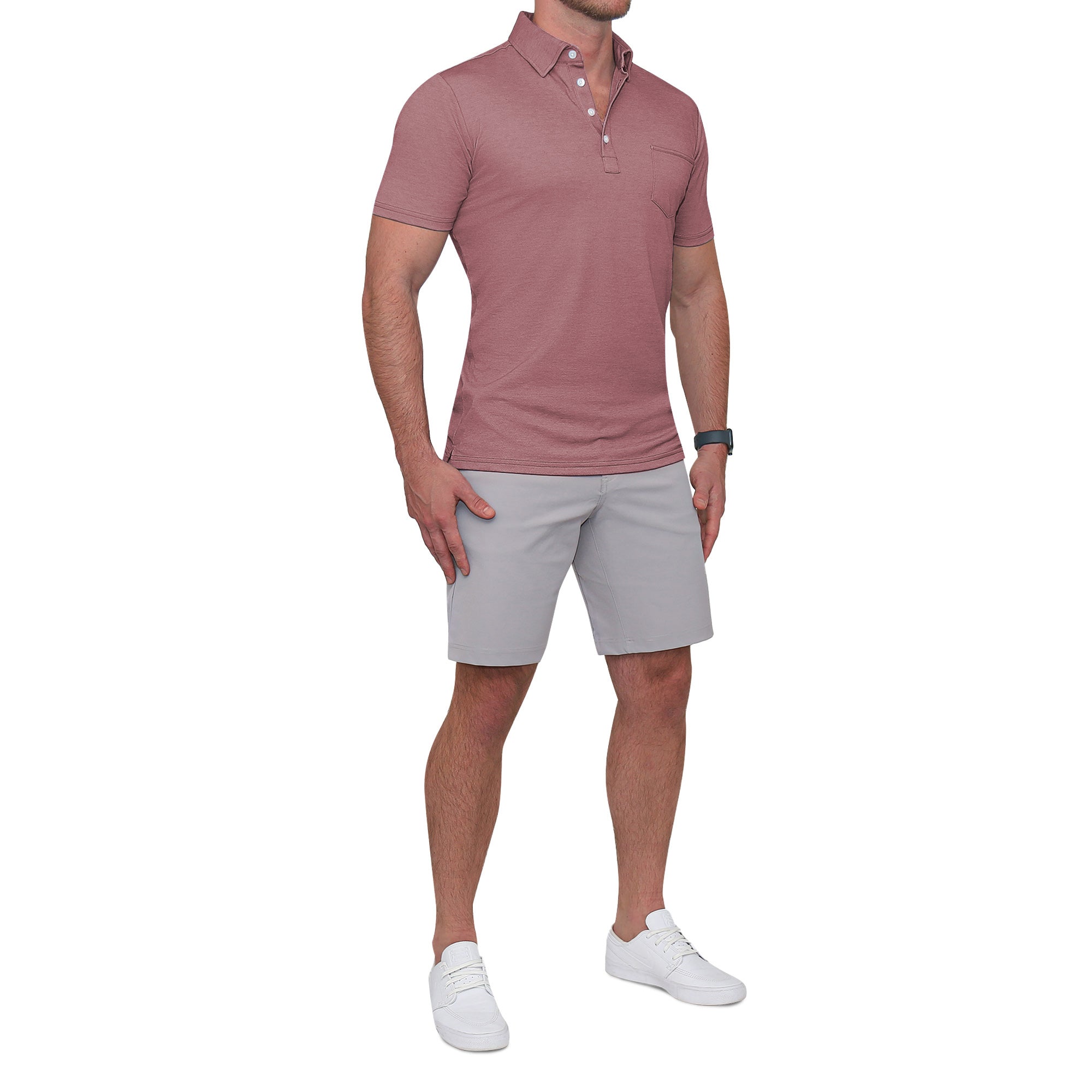 "The Avery" Maroon Pique Polo