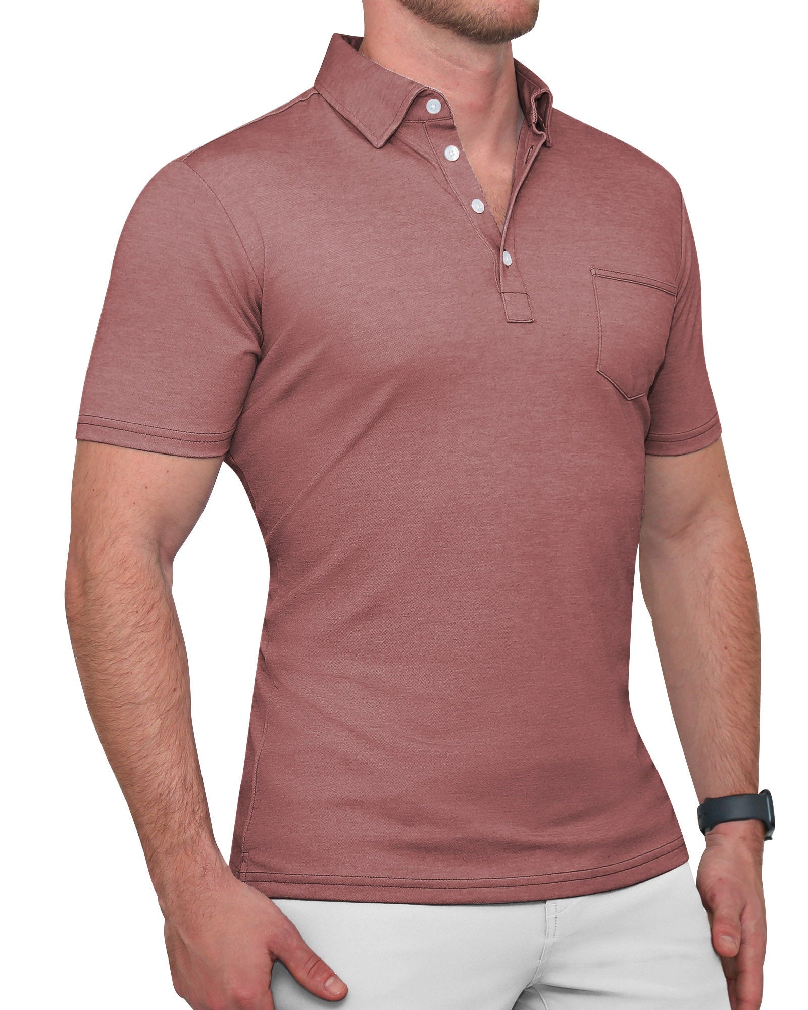 "The Avery" Maroon Pique Polo