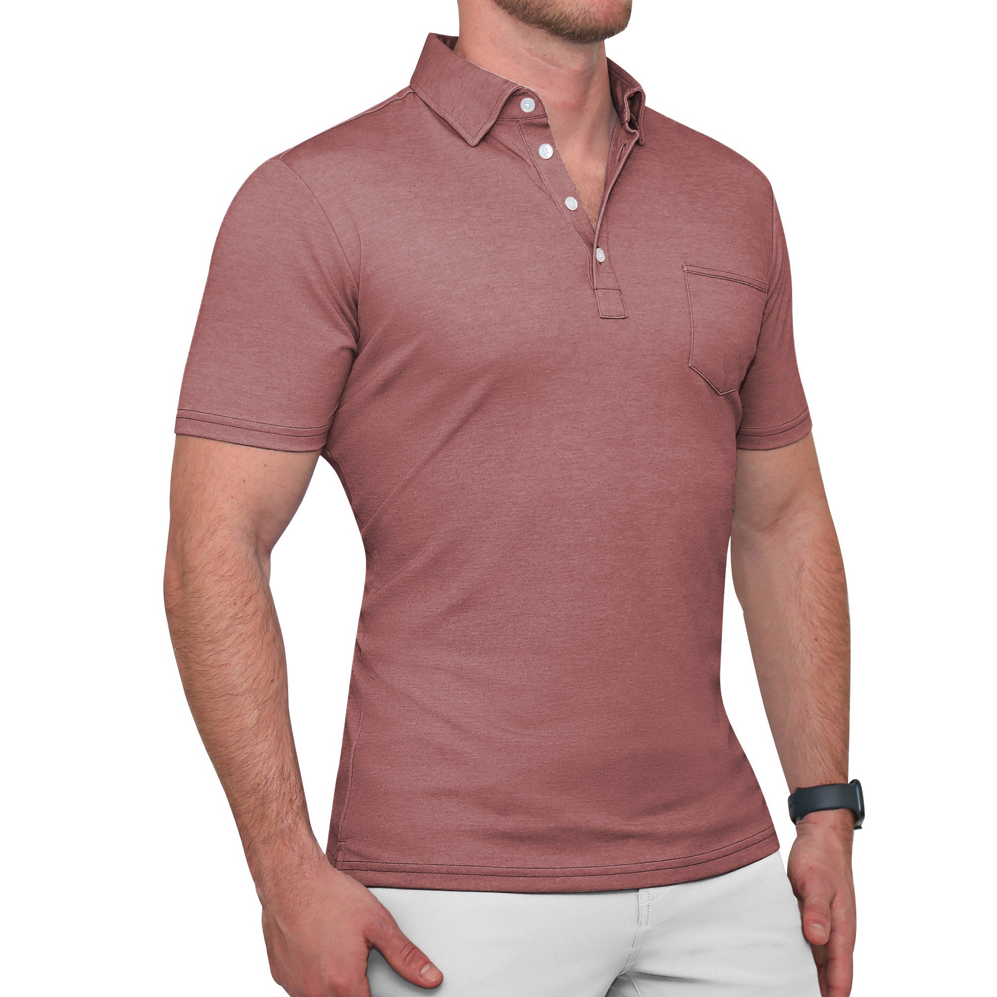 "The Avery" Maroon Pique Polo