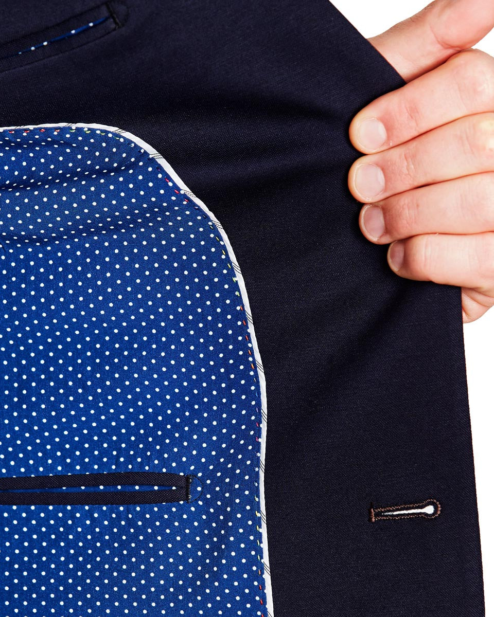 Athletic Fit Stretch Blazer - Navy