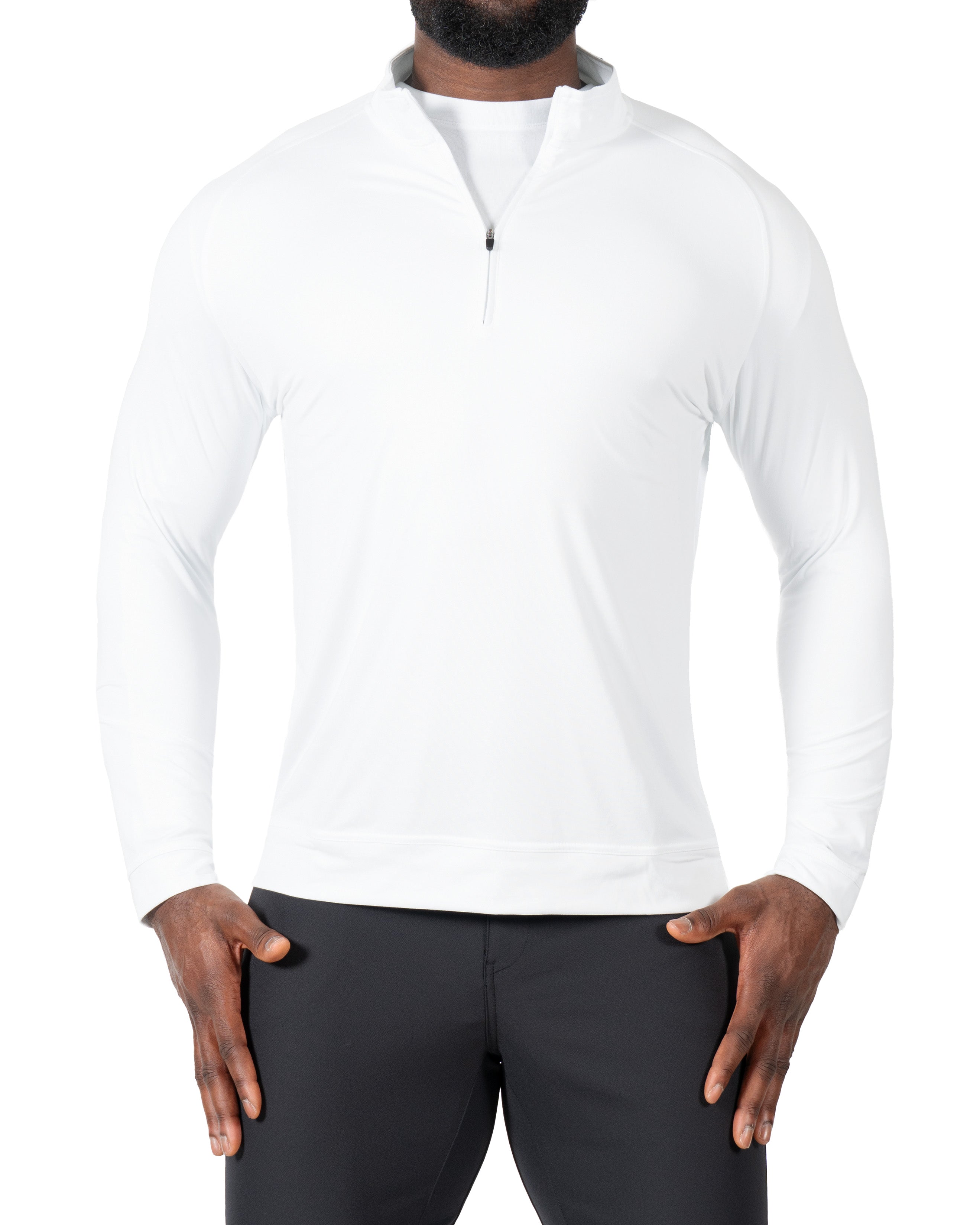 Tech Quarter Zip - White