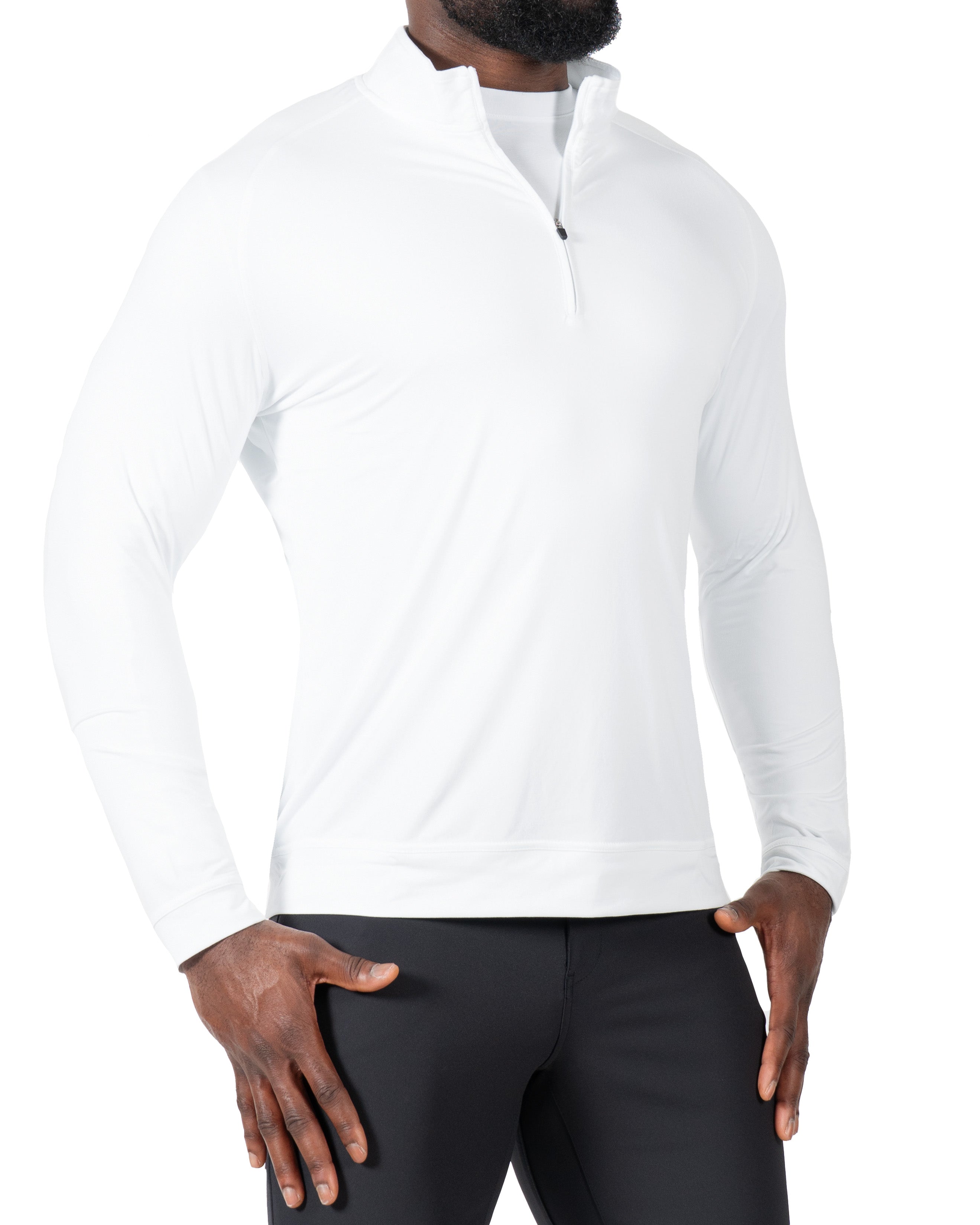 Tech Quarter Zip - White