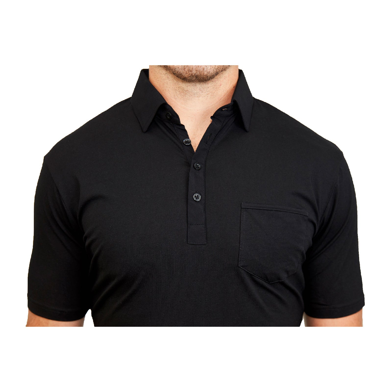 "The Ott" Black on Black Polo - Classic Fit