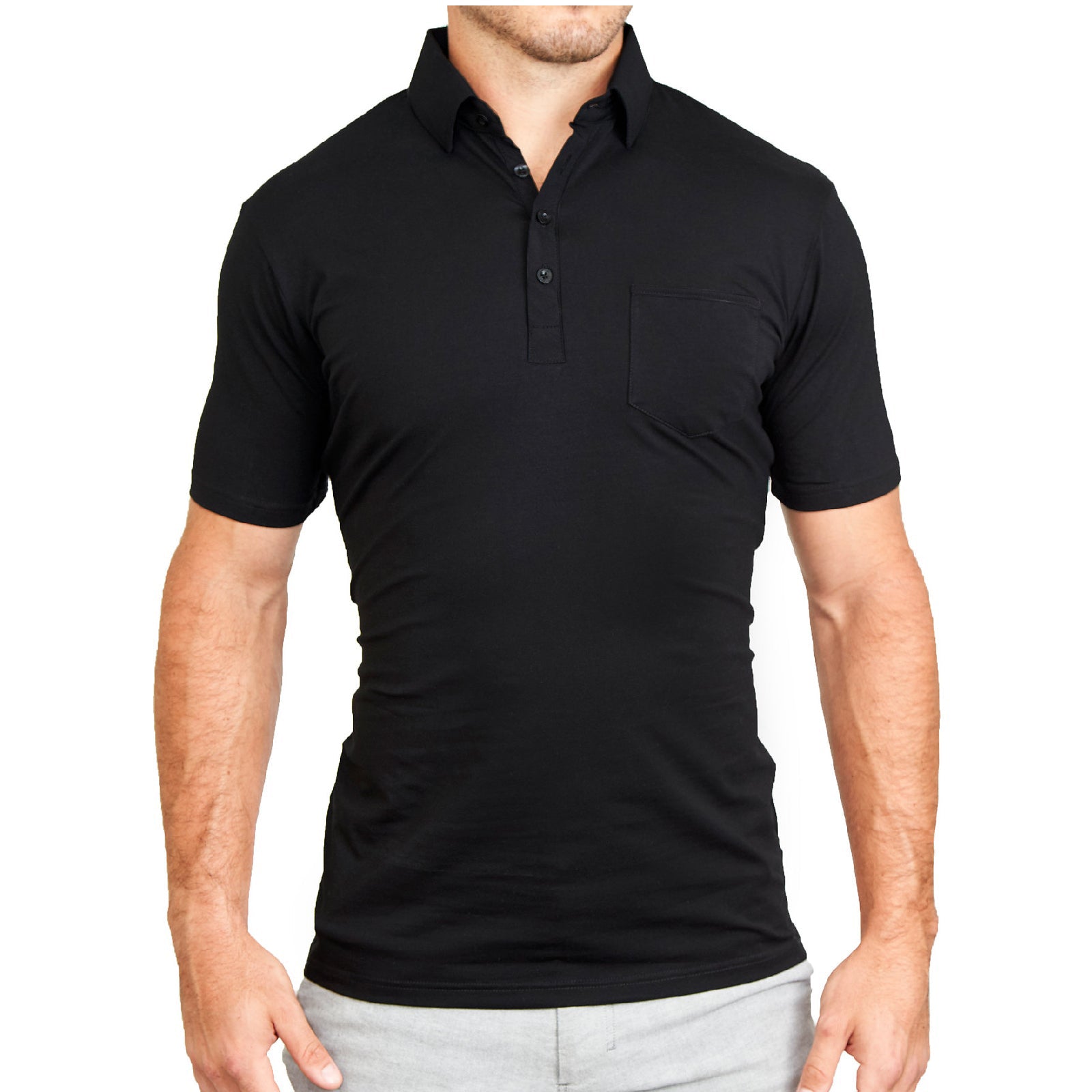 "The Ott" Black on Black Polo