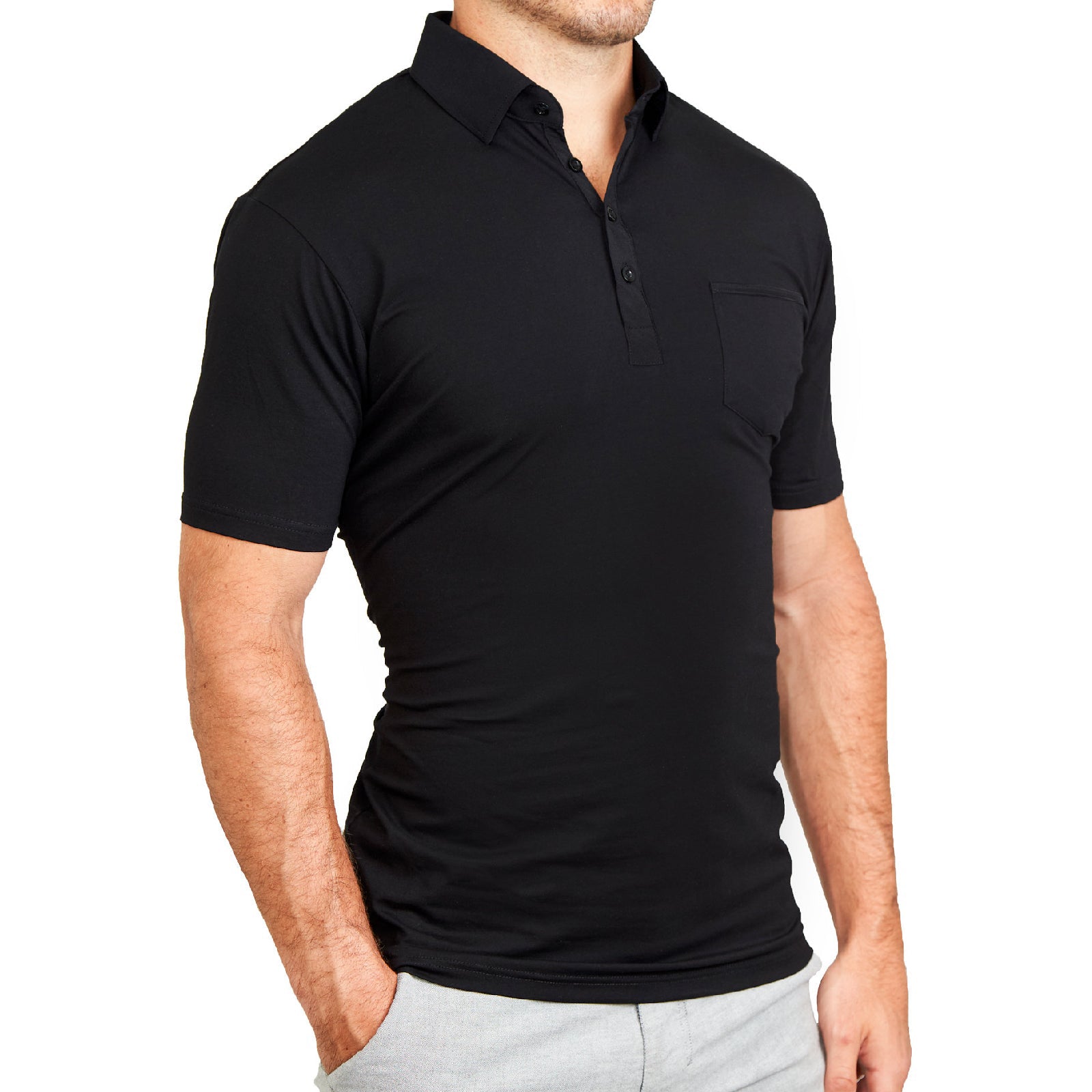 "The Ott" Black on Black Polo