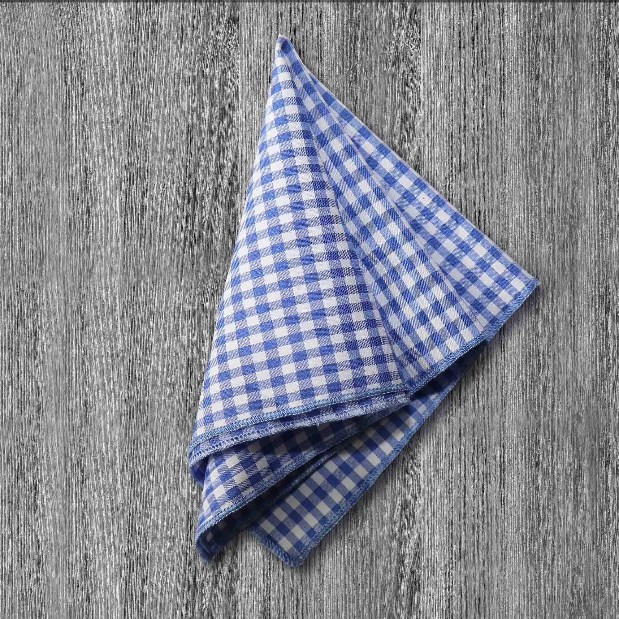 Pocket Square - Blue Gingham