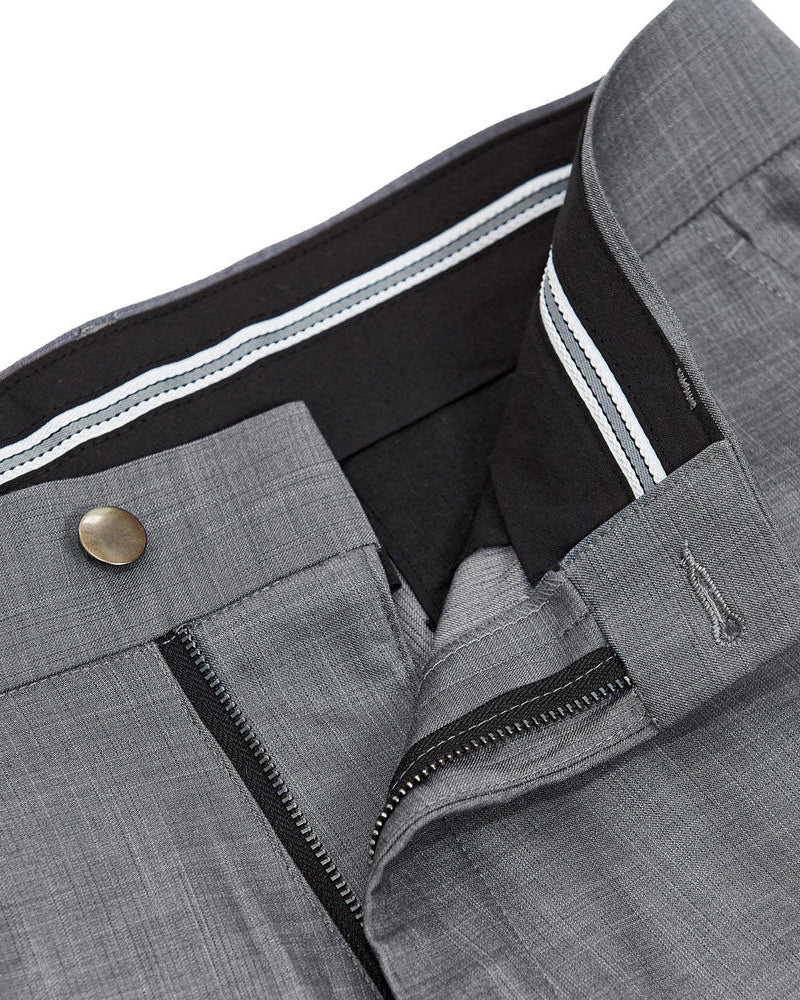 Athletic Fit Stretch Suit - Heathered Grey