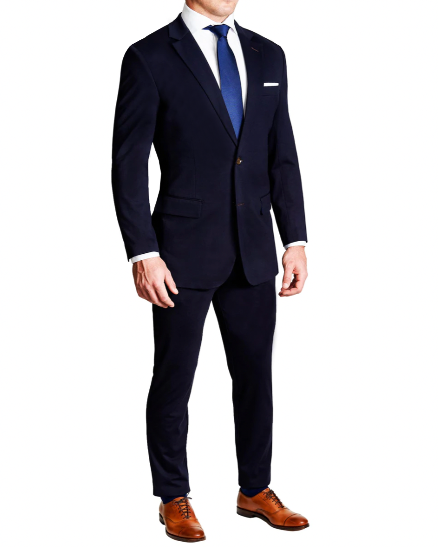 Athletic Fit Stretch Blazer - Navy