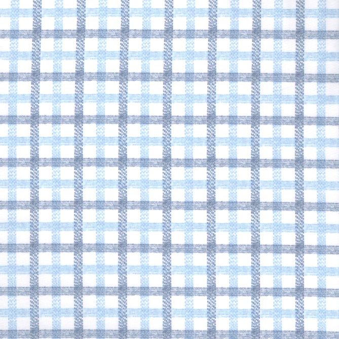 "The Sidney" Light Blue, White & Navy Faded Check