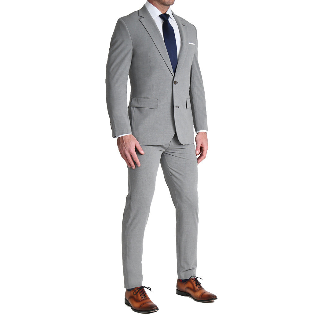 Athletic Fit Stretch Blazer - Lightweight Heathered Smoked Grey