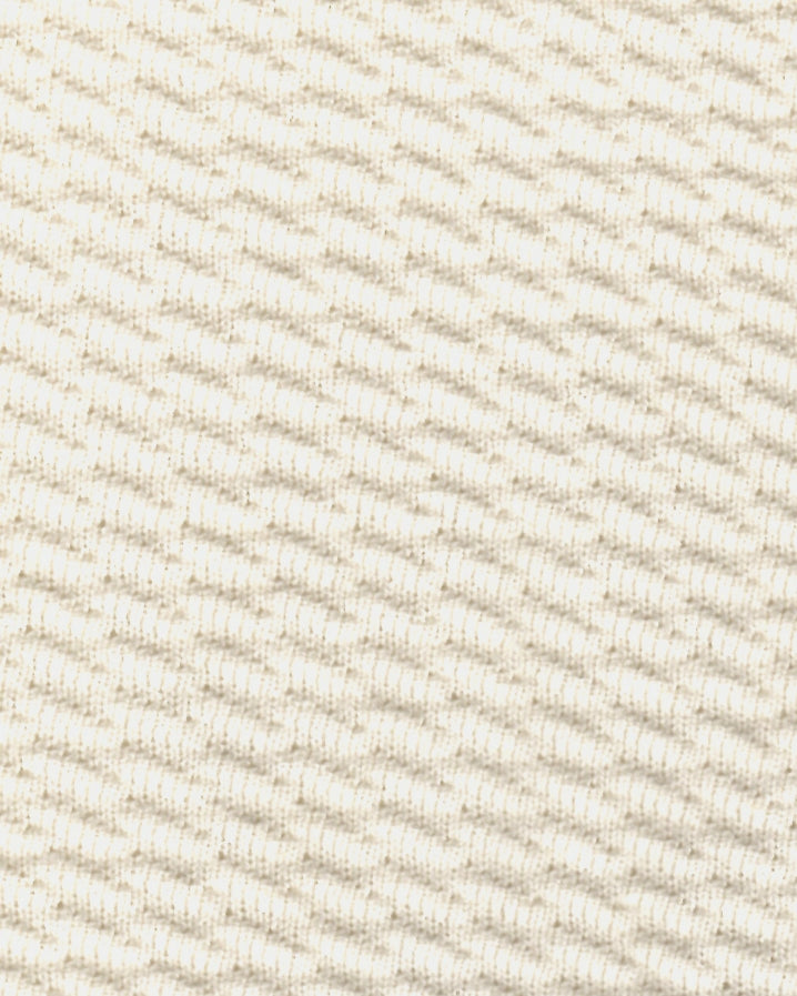 Textured Buttonless Long Sleeve Polo - Tan