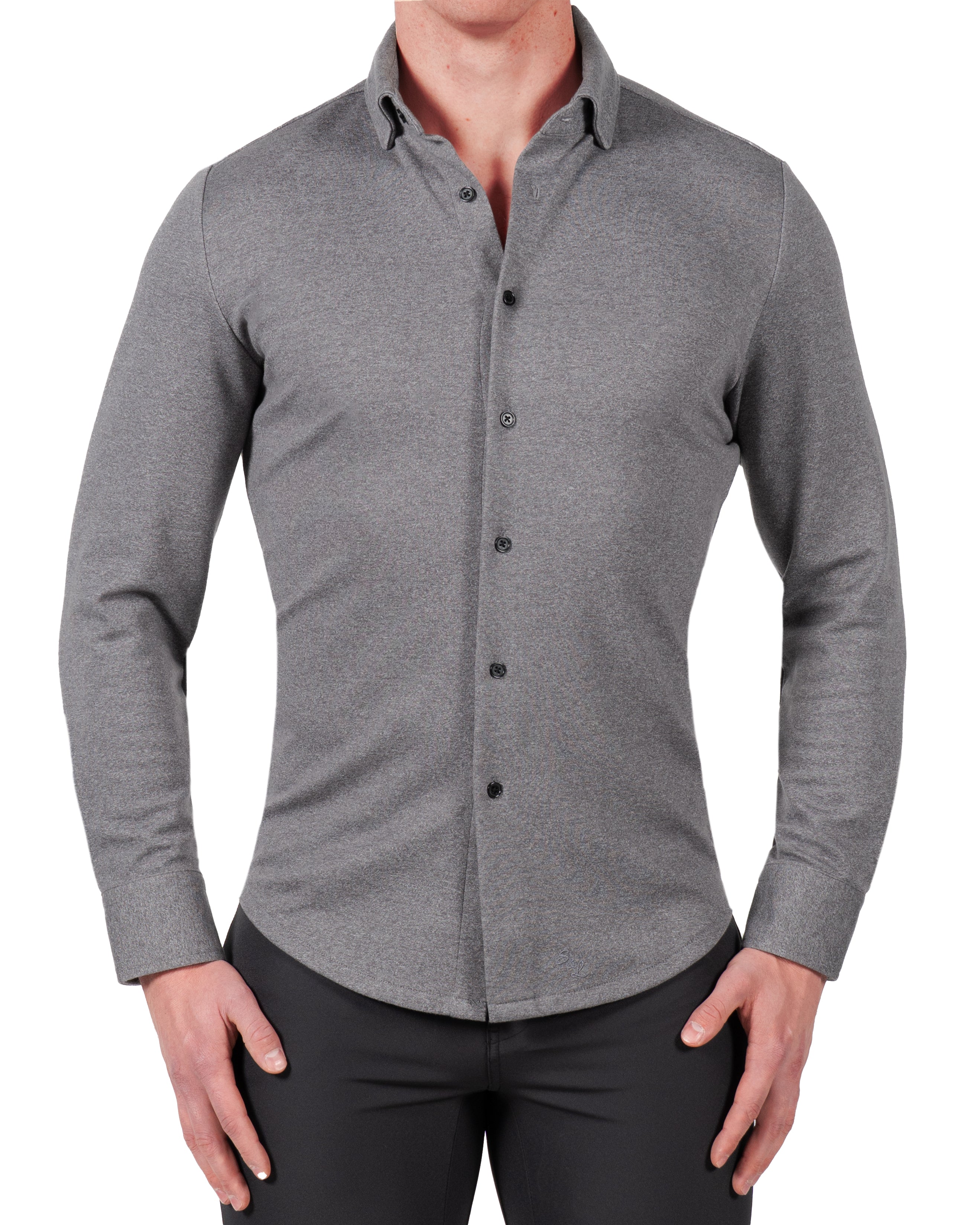 "The Onyx" Charcoal Button Down