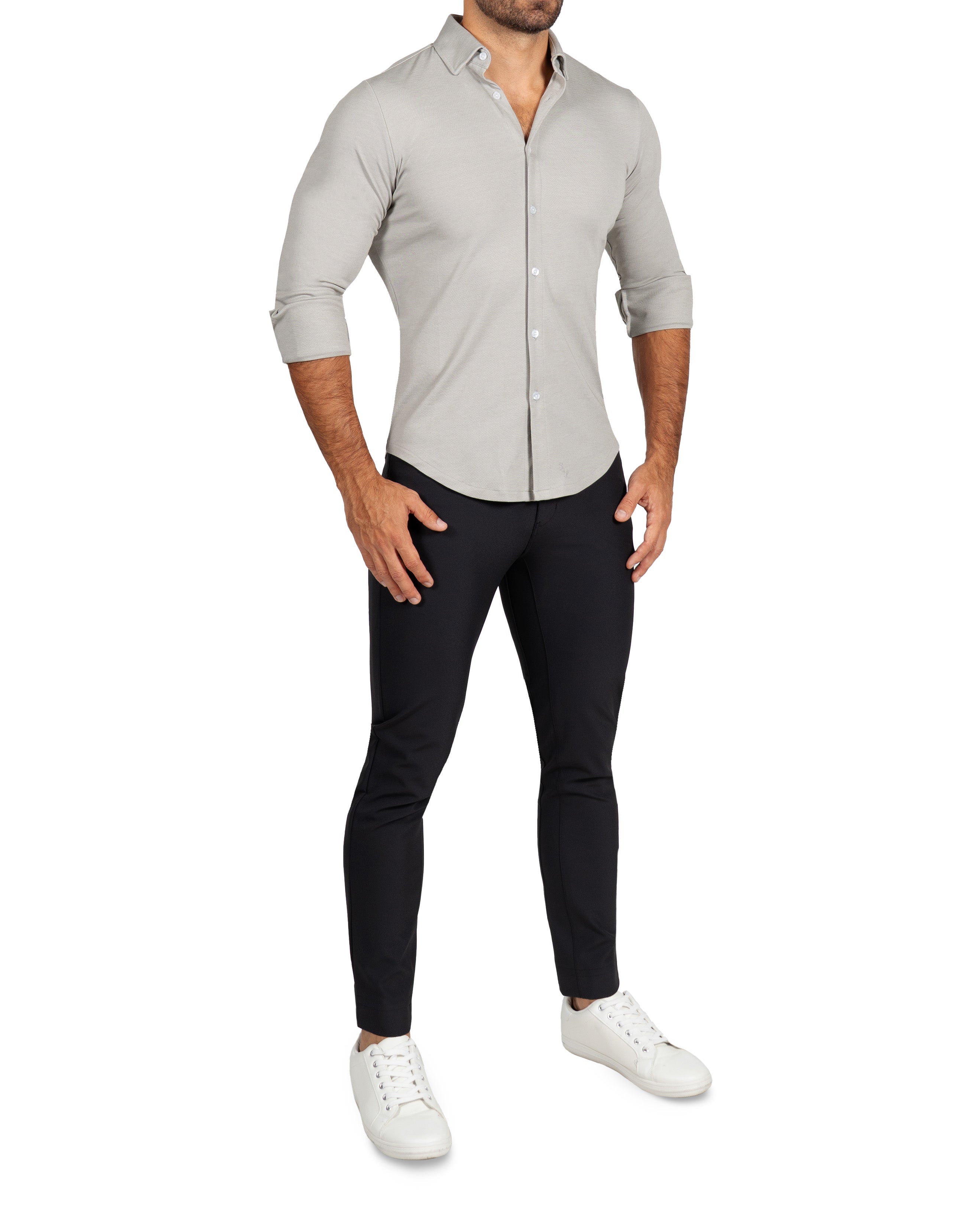 "The Omaha" Sandstone Pique Button Down