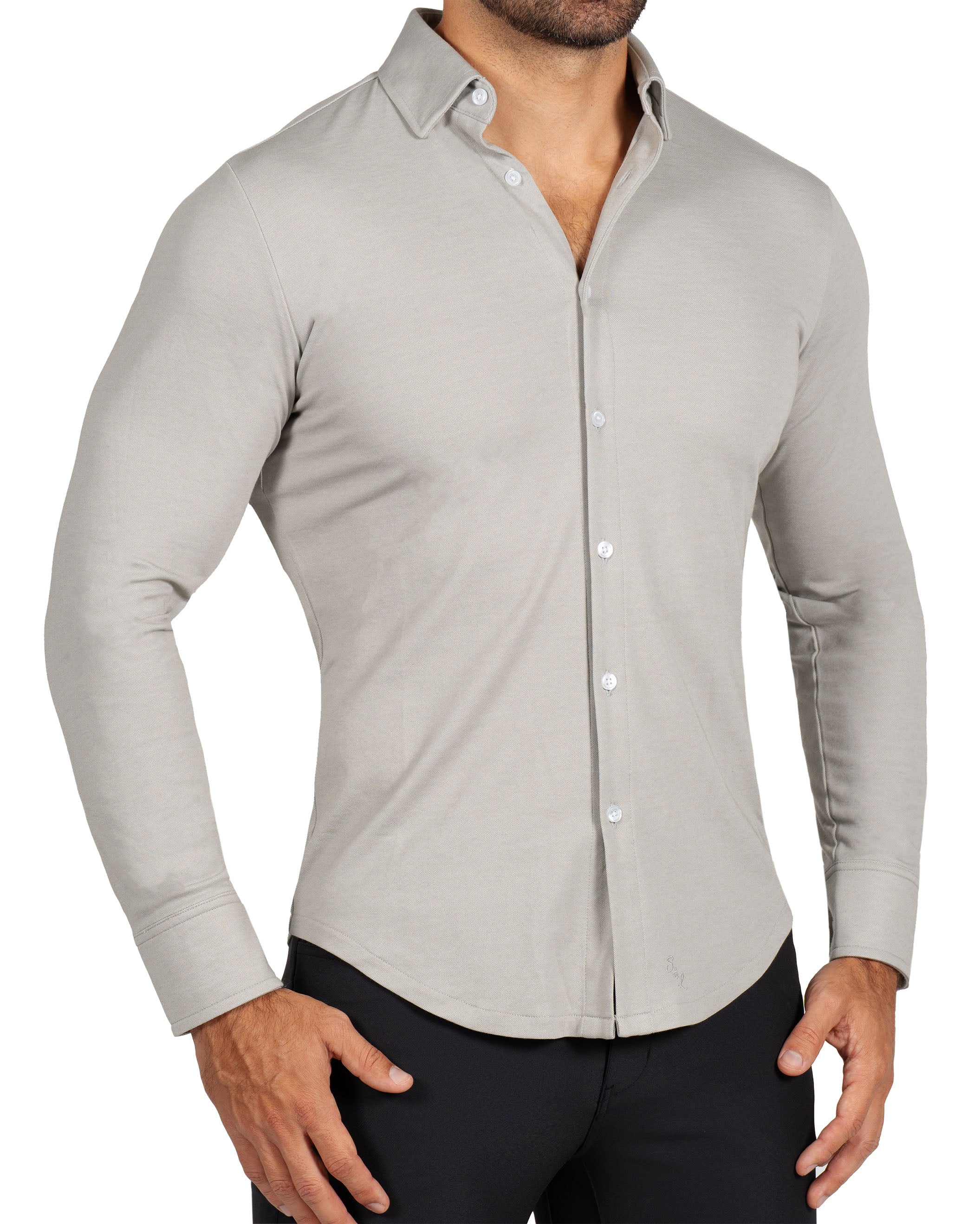 "The Omaha" Sandstone Pique Button Down