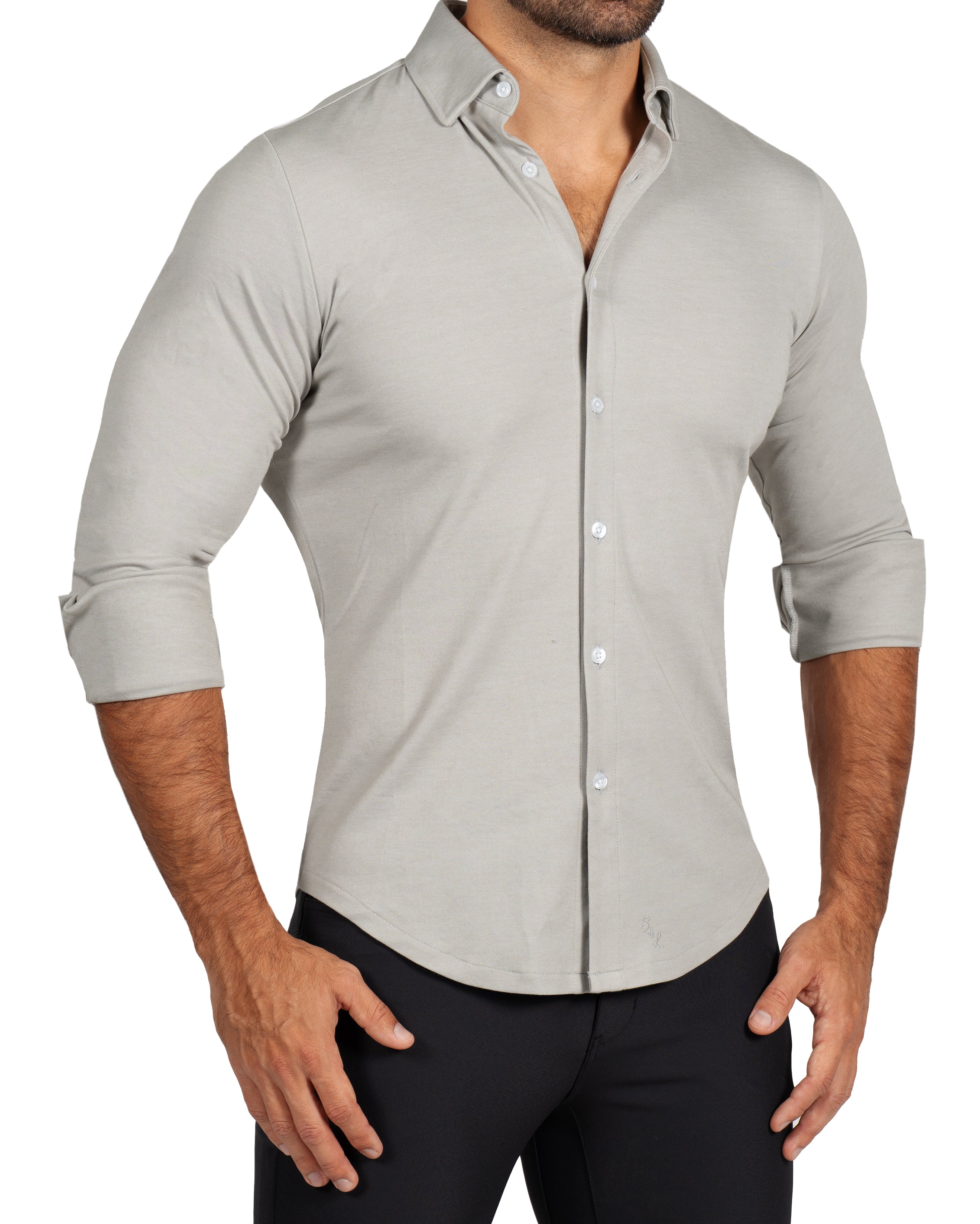 "The Omaha" Sandstone Pique Button Down