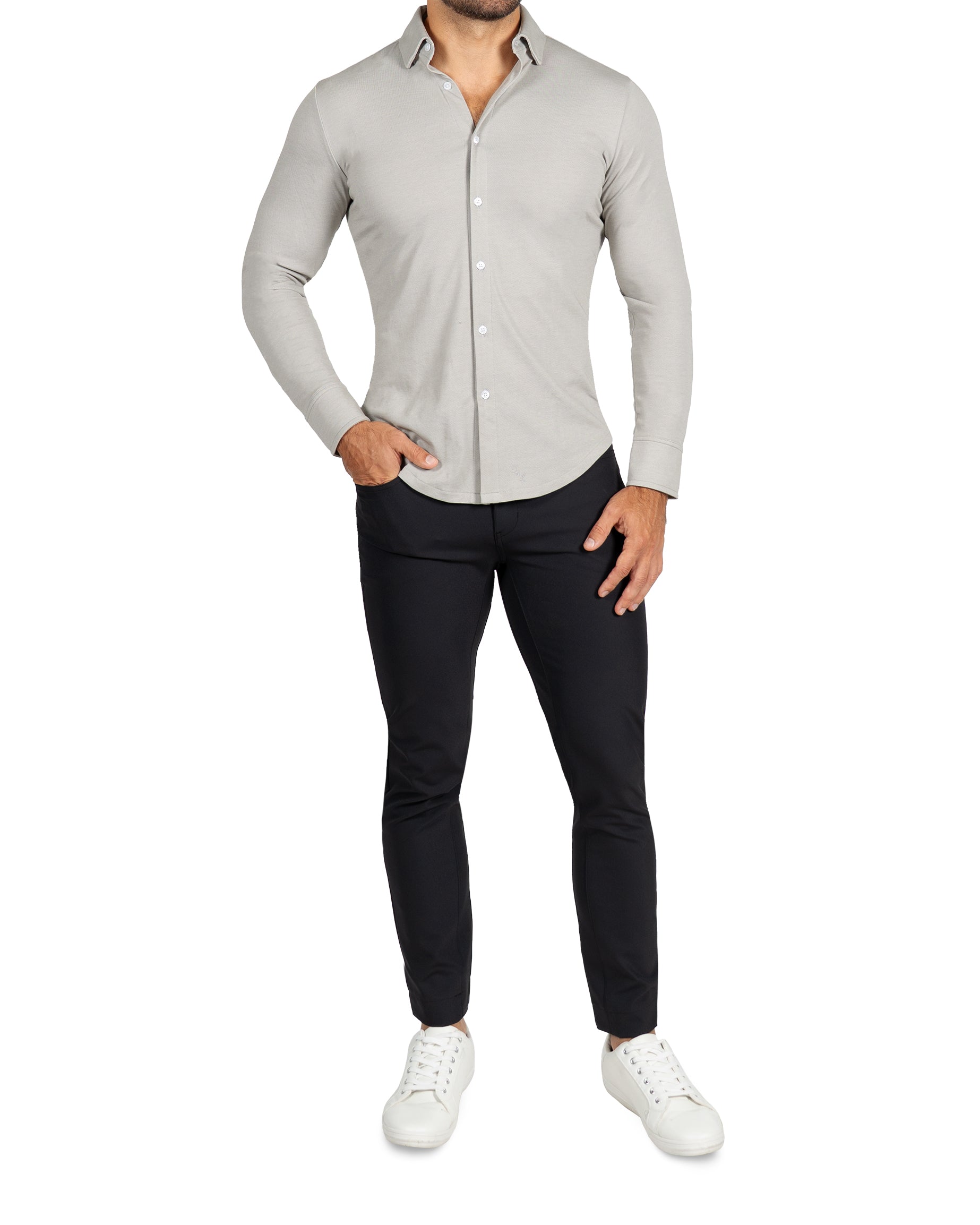 "The Omaha" Sandstone Pique Button Down