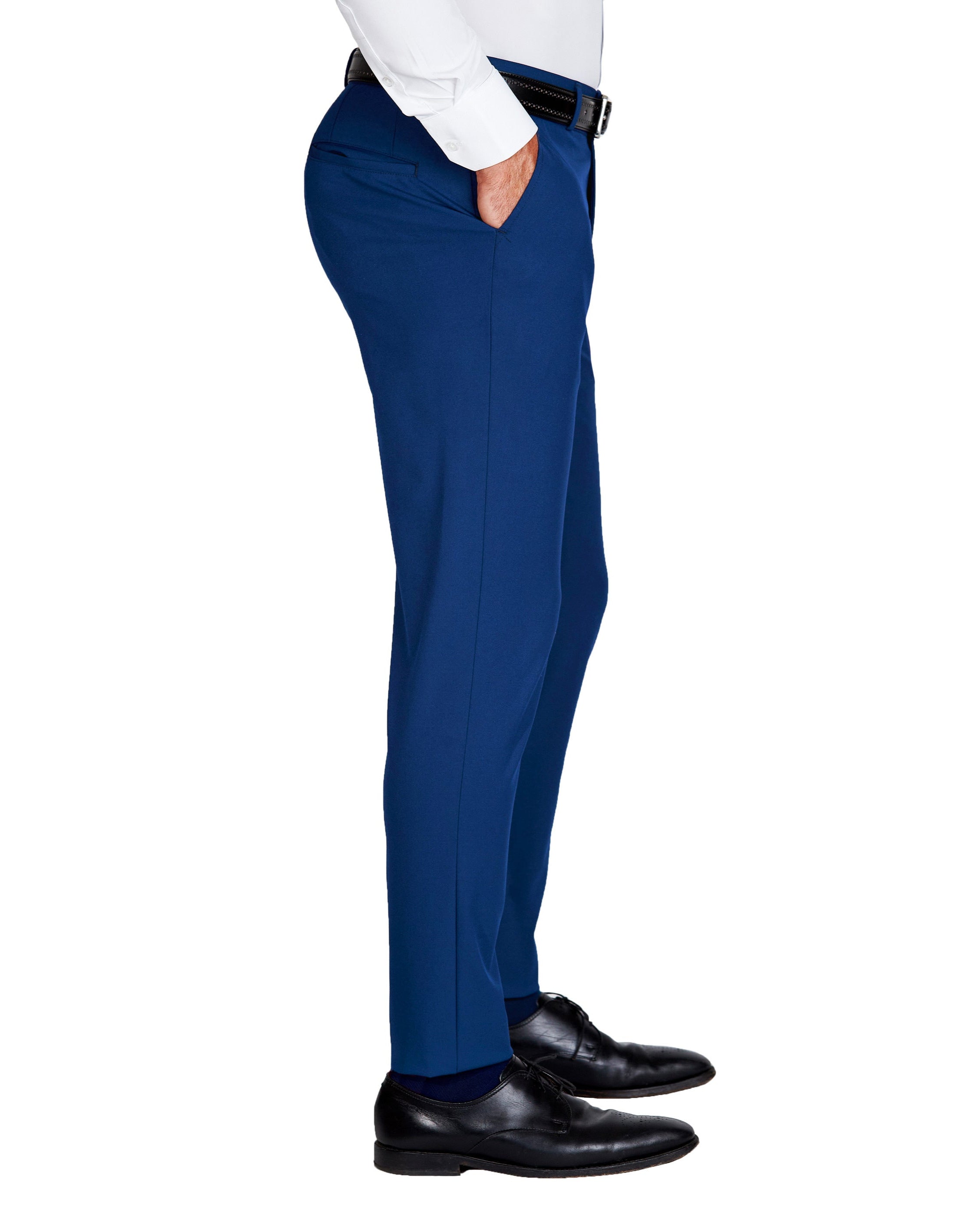 Athletic Fit Stretch Suit - Solid Royal Blue