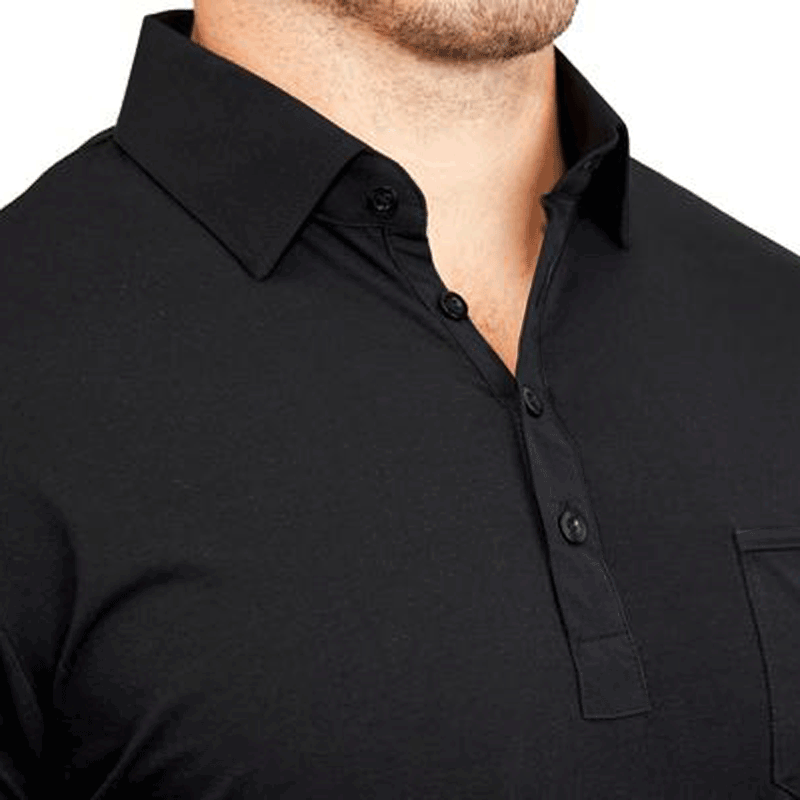 "The Ott" Black on Black Polo - Classic Fit