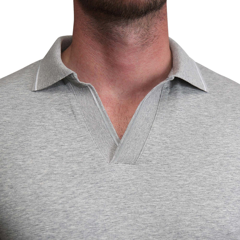 "The Archer" Grey With White Tipped Polo