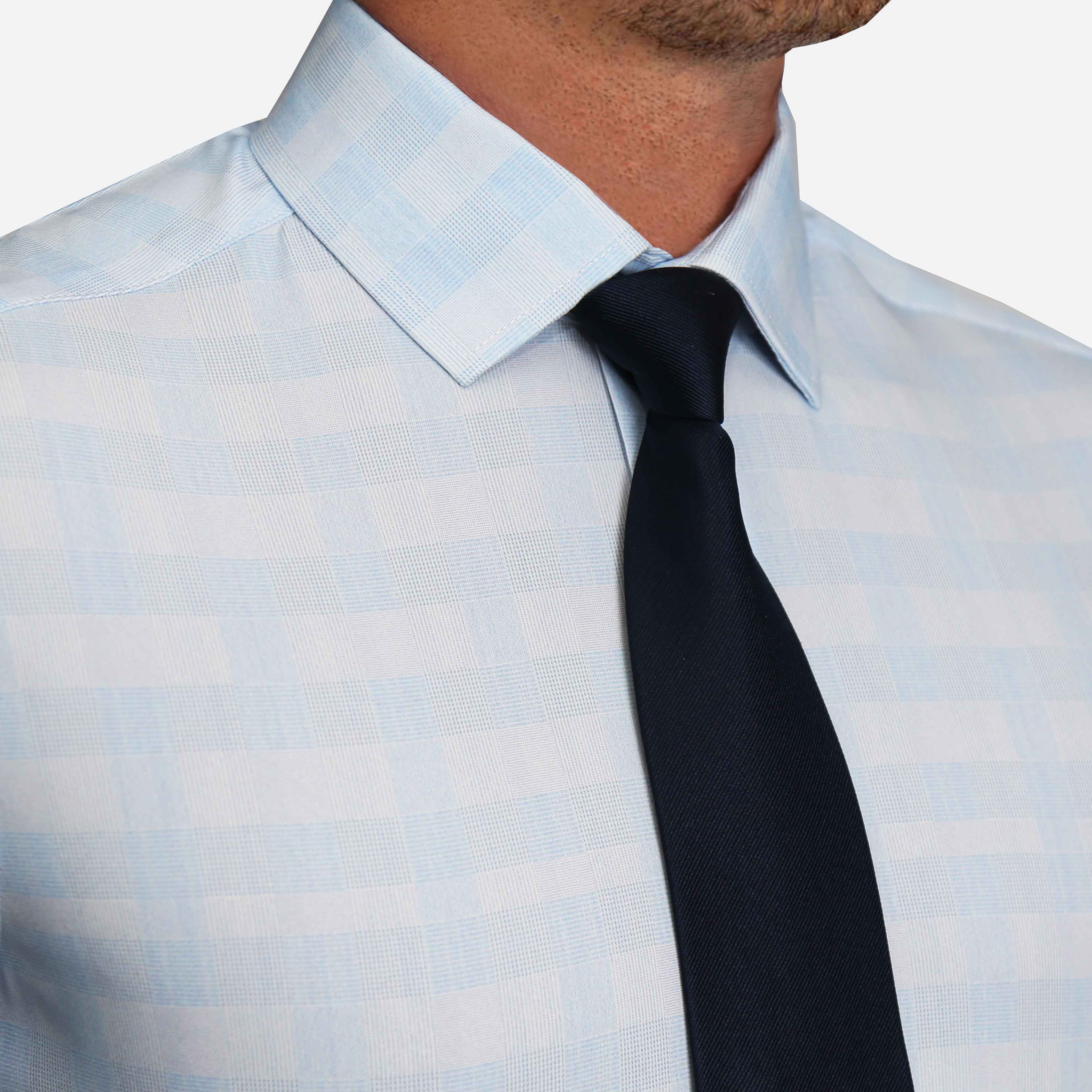 "The Flynn" Light Blue & White Plaid