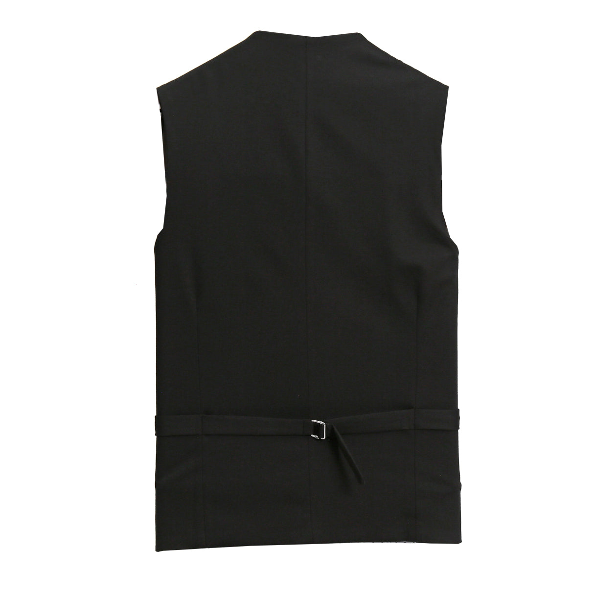 Athletic Fit Stretch Suit Vest - Solid Black