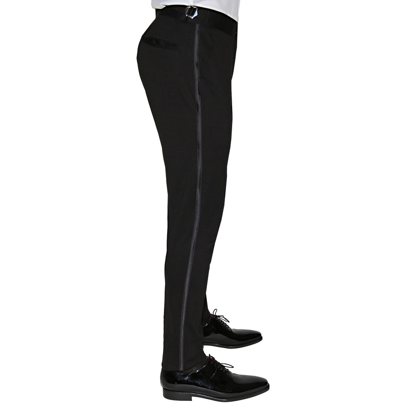 Athletic Fit Stretch Tuxedo Pants - Solid Black - State and Liberty  Clothing Company Canada
