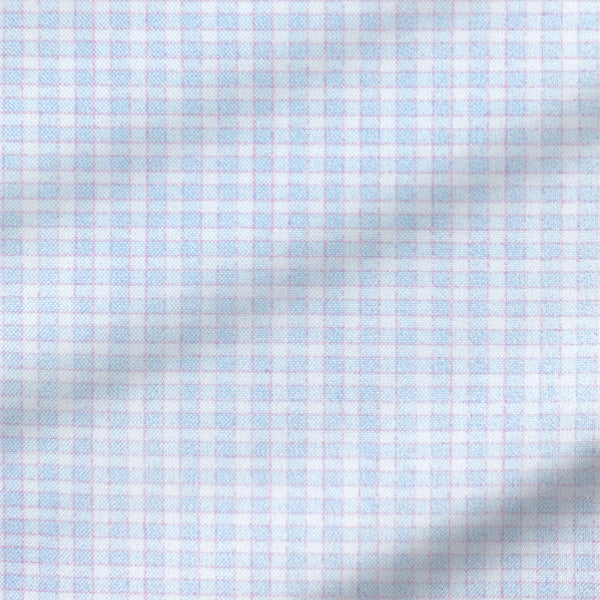 "The Brady" Light Pink & Light Blue Mini Check