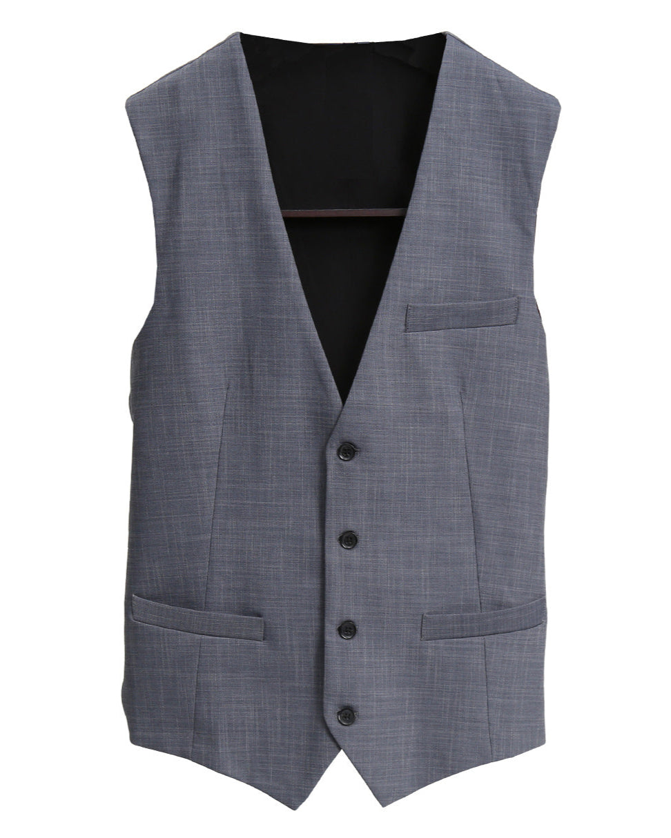 Athletic Fit Stretch Suit Vest - Heathered Grey