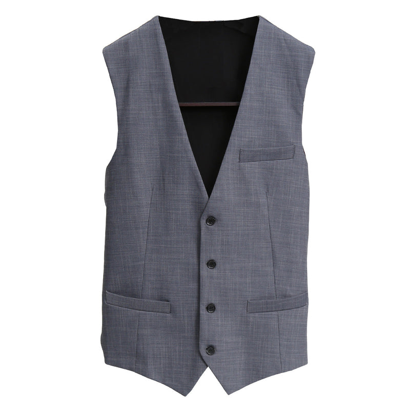 Athletic Fit Stretch Suit Vest - Heathered Grey