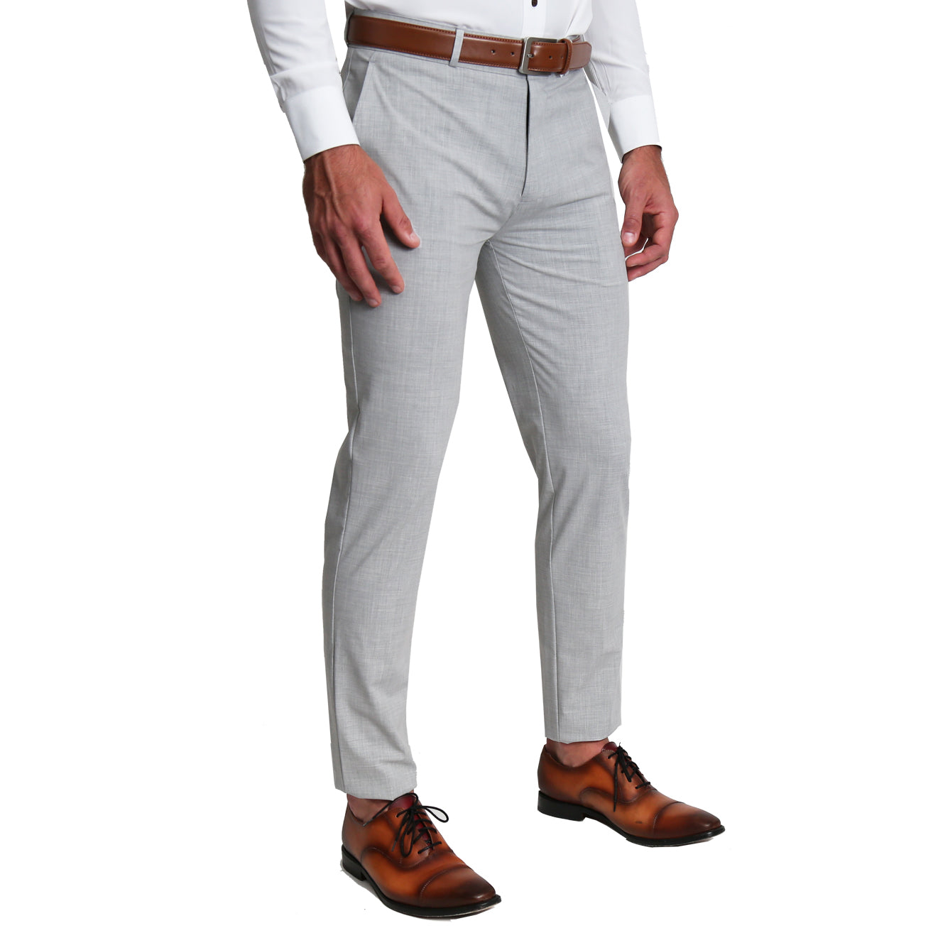 Athletic Fit Suit Pants - Lightweight Light Grey - State and Liberty