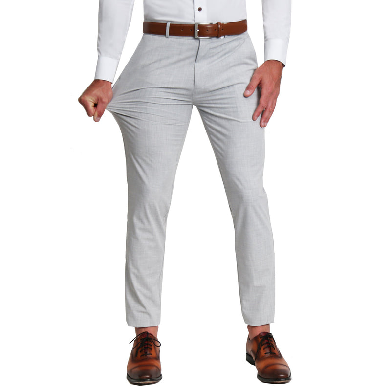 Athletic Fit Suit Pants - Lightweight Light Grey - State and