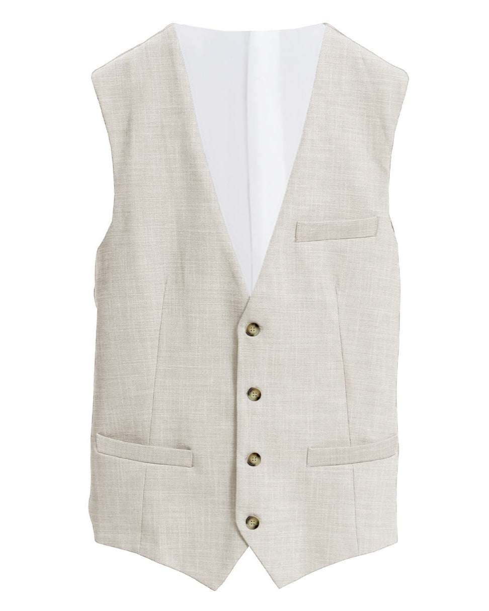 Athletic Fit Stretch Suit Vest - Lightweight Heathered Bamboo