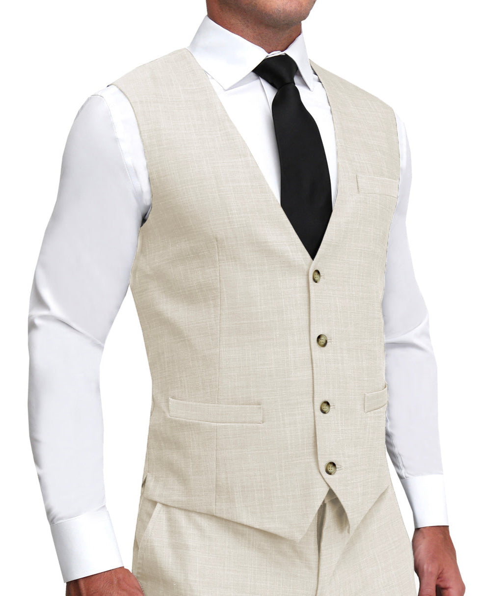 Athletic Fit Stretch Suit Vest - Lightweight Heathered Bamboo