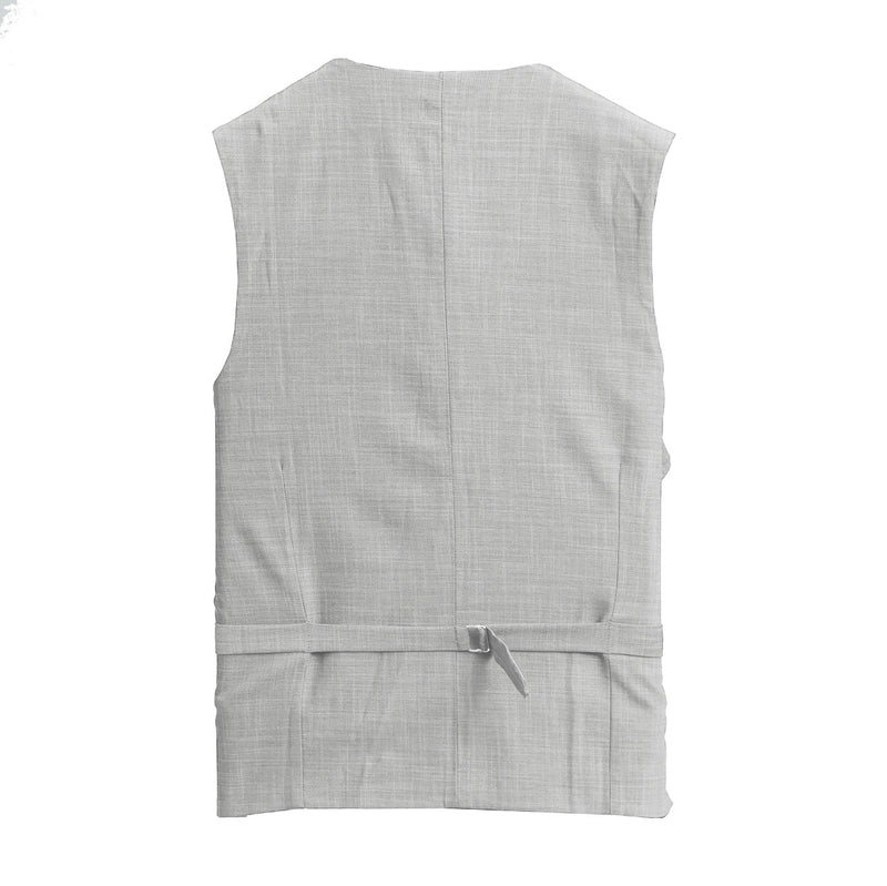 Athletic Fit Stretch Suit Vest - Heathered Light Grey