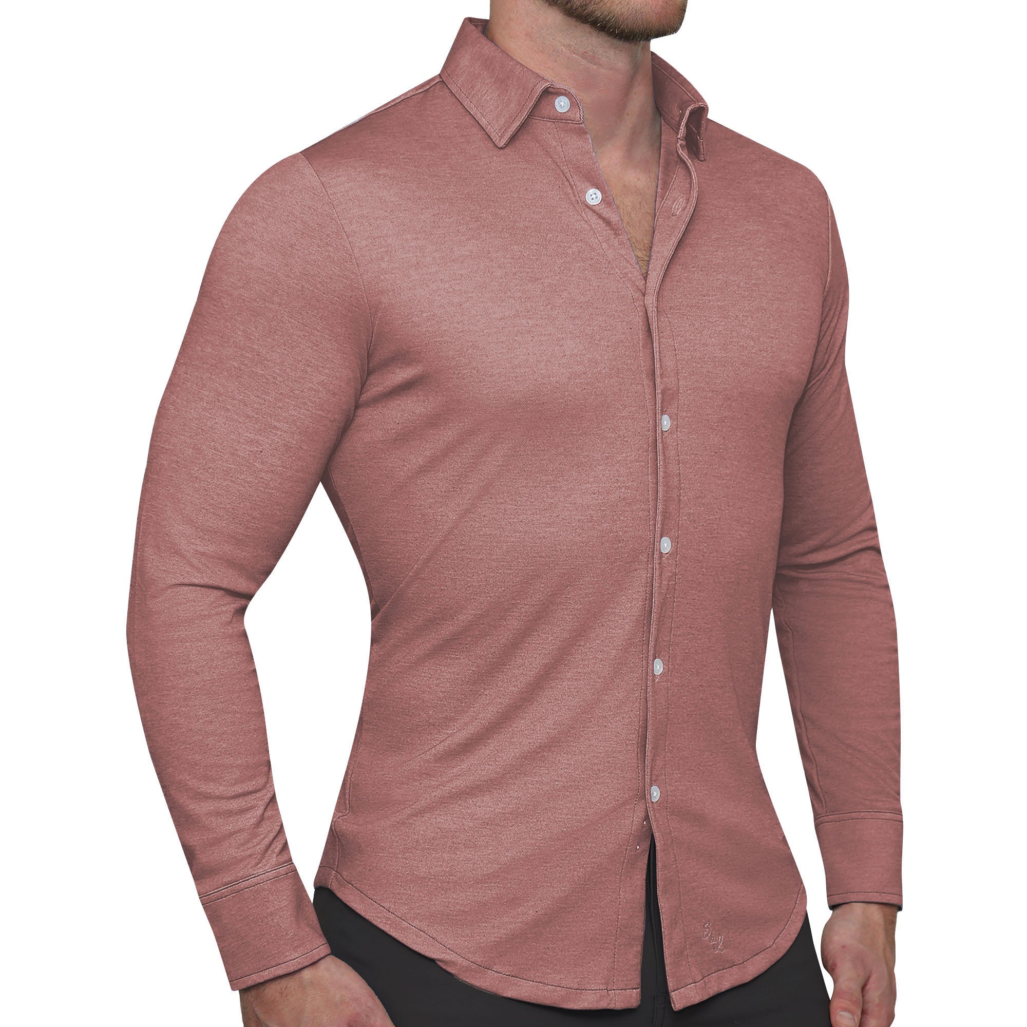 "The Jace" Maroon Pique Button Down