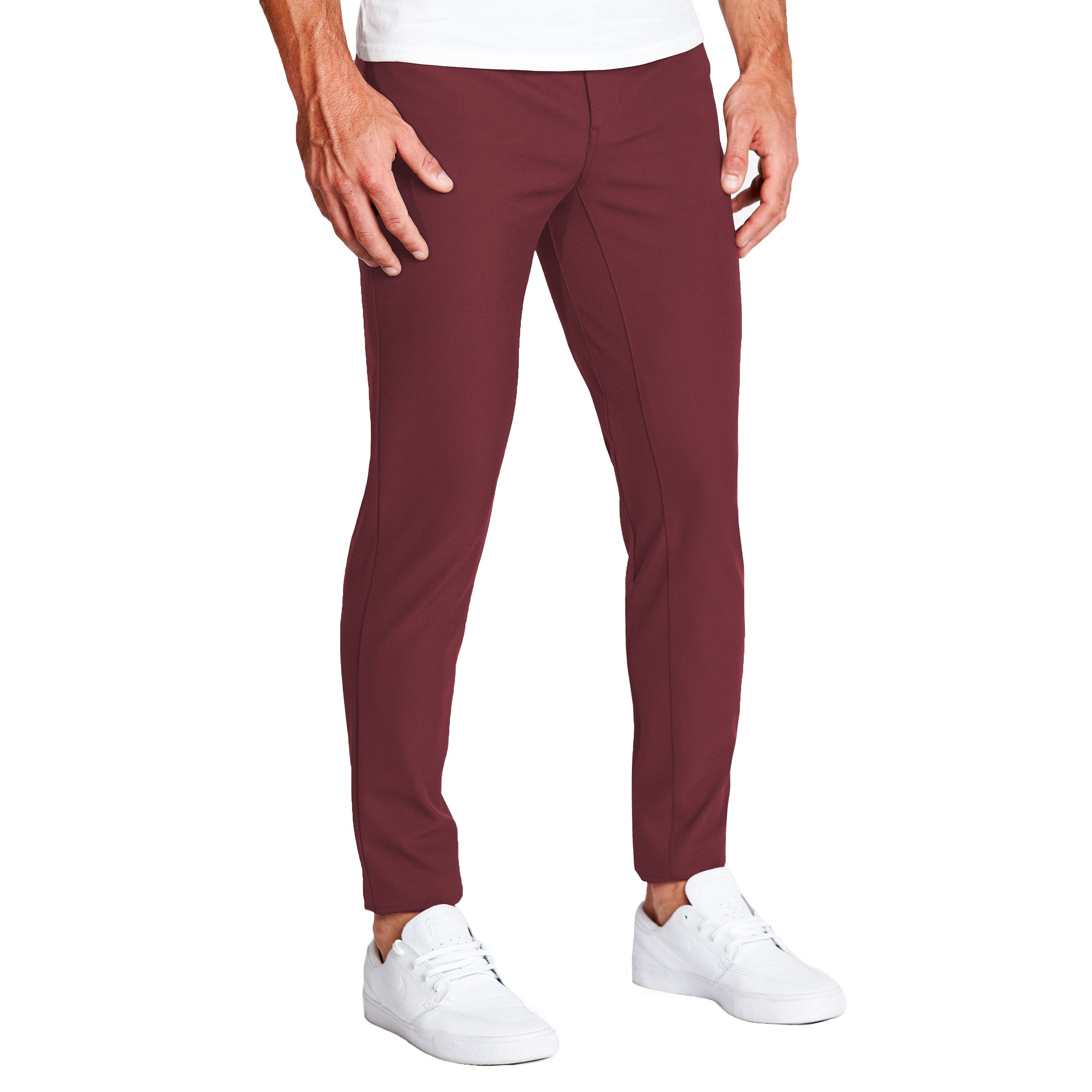 Athletic Fit Stretch Tech Chino - Maroon