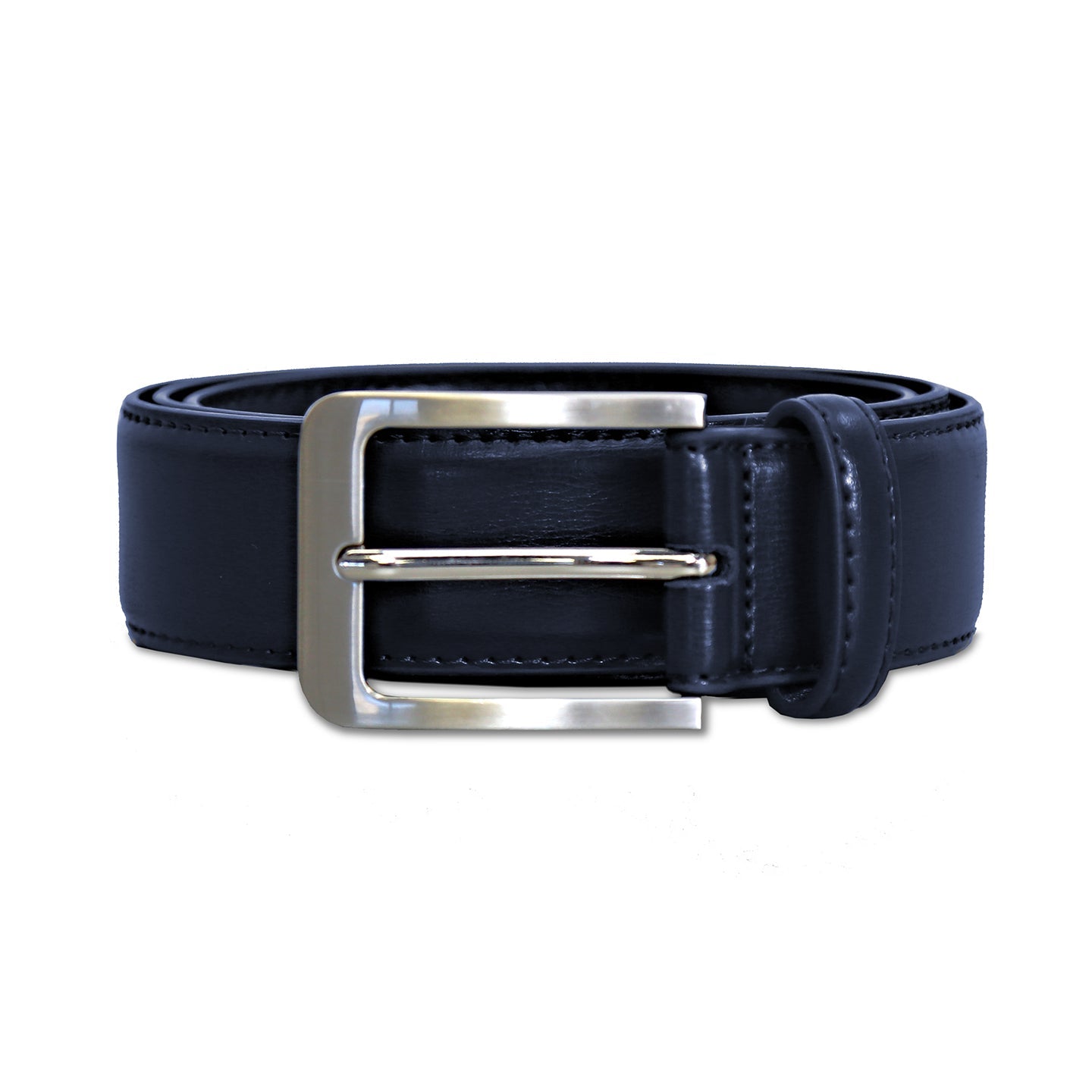 Solid Leather Belt - Navy