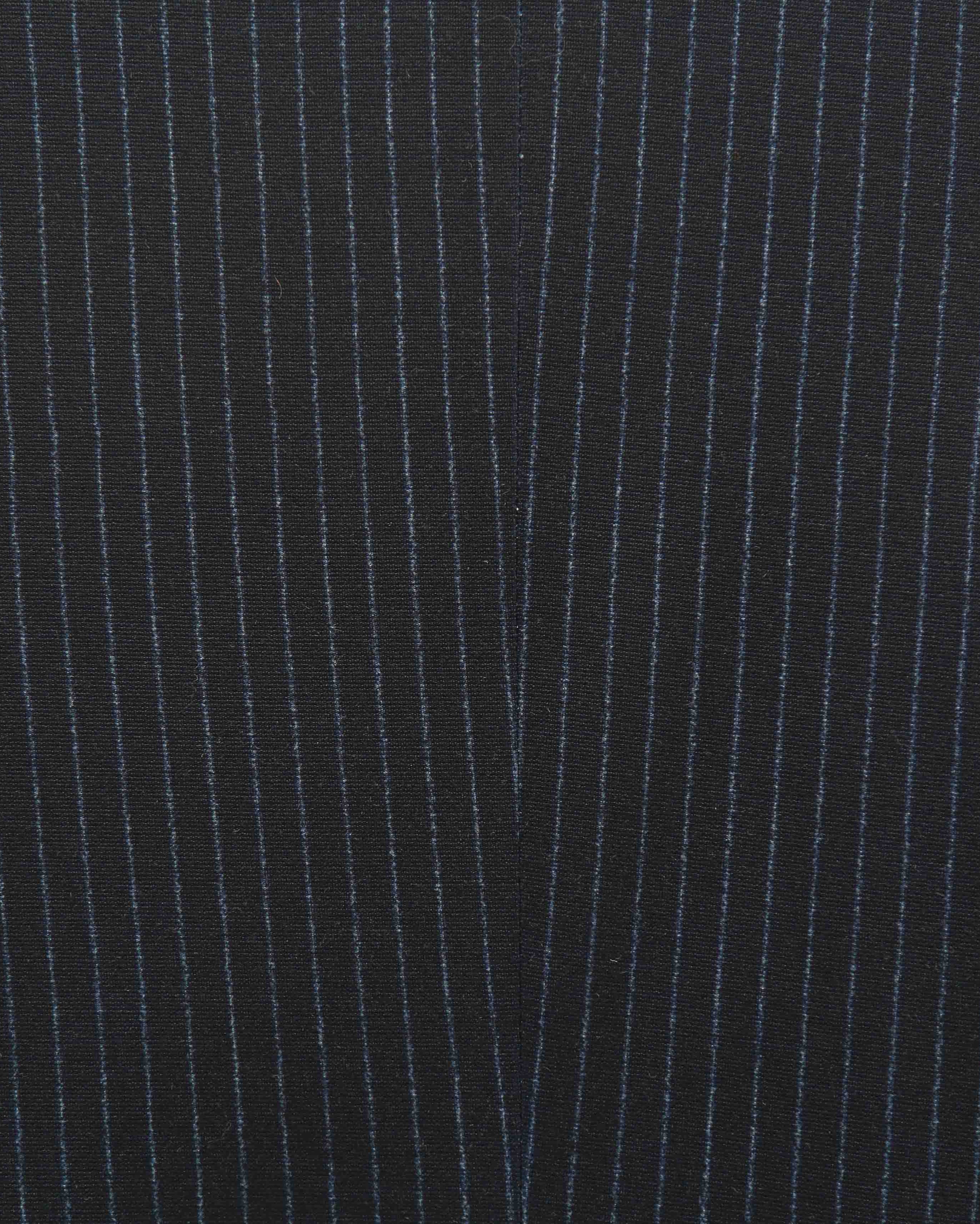 Athletic Fit Stretch Suit - Knit Blue Chalk Stripe