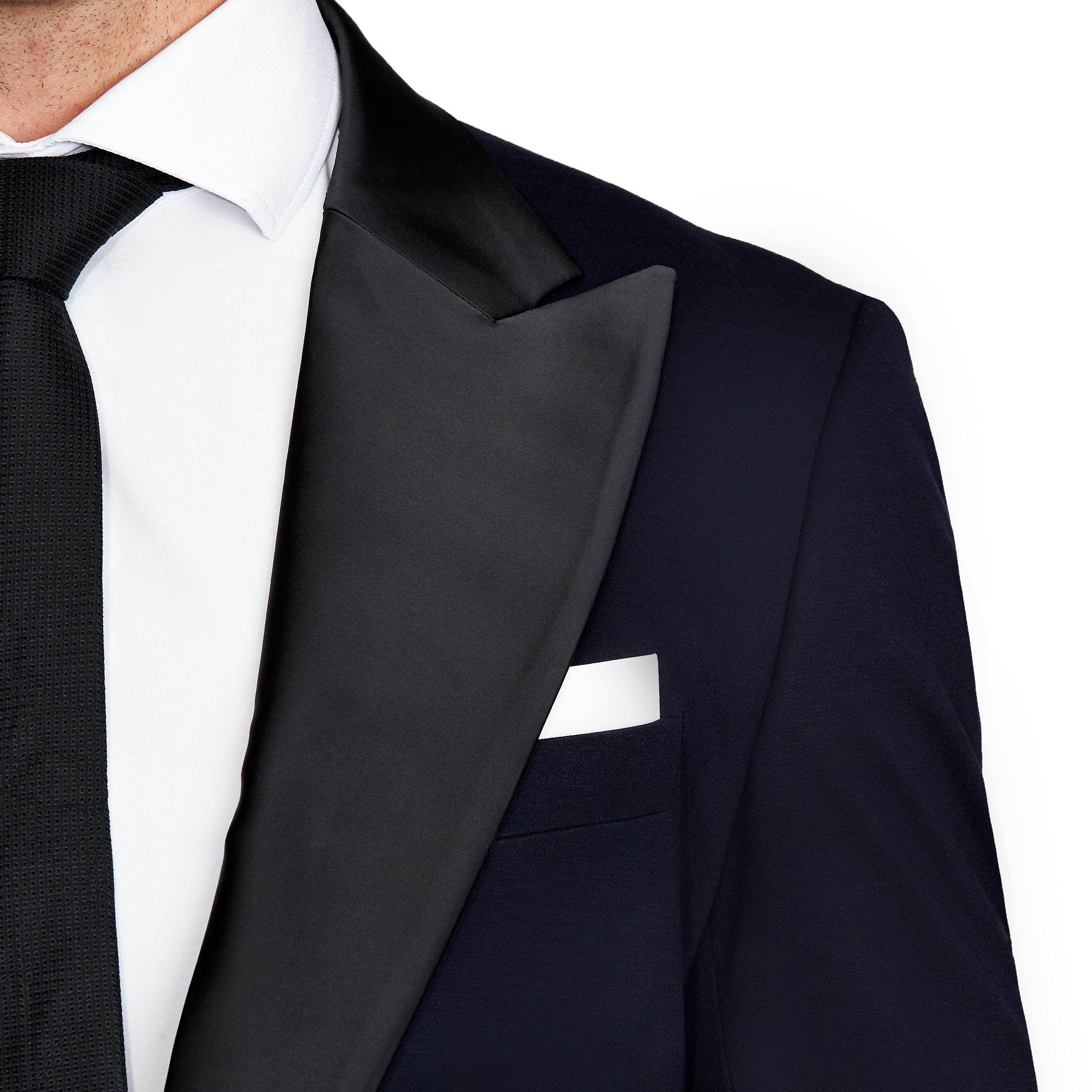 Athletic Fit Stretch Tuxedo - Navy with Peak Lapel