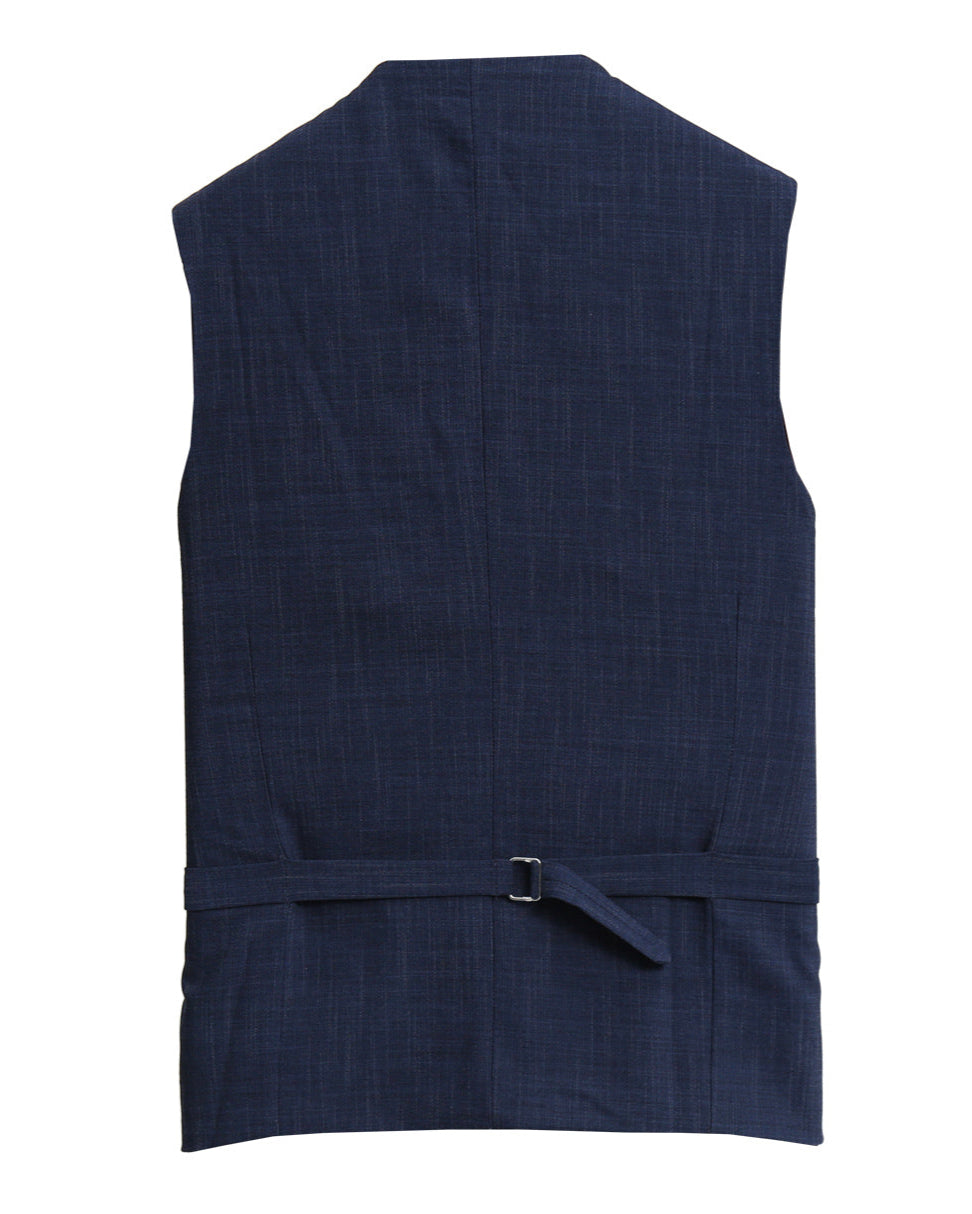 Athletic Fit Stretch Suit Vest - Heathered Navy
